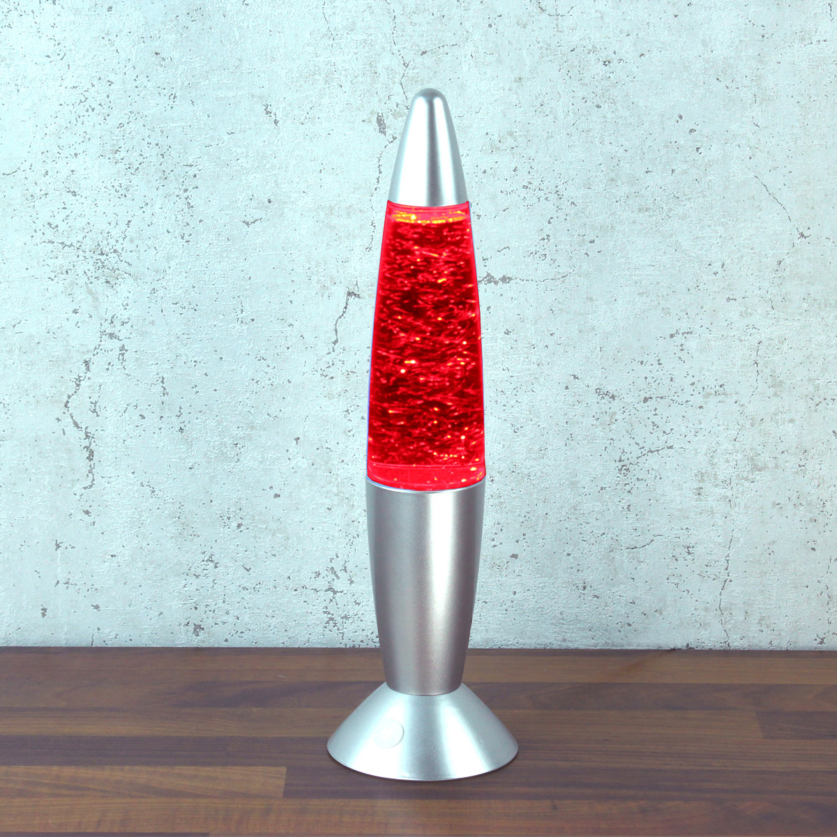 ROCKET LAMP - Lavampe - Glitzer RGB - Touchsensor - H: 36cm - wirbelnde Glitzerstückchen - silber ROCKET LAMP - Lavampe - Glitzer RGB - Touchsensor - H: 36cm - wirbelnde Glitzerstückchen - silber