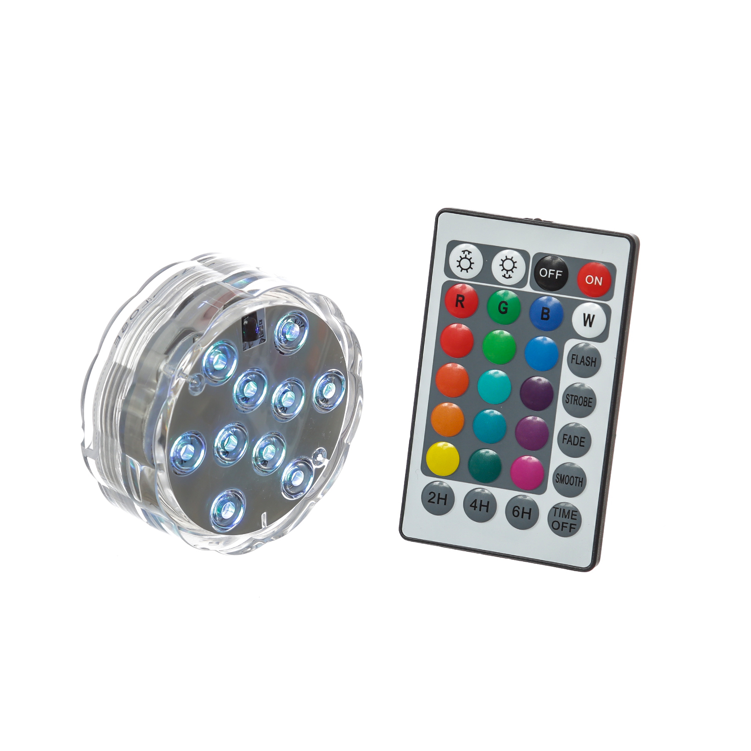 LED Unterwasserlicht RGB - Farbwechsler für Vasen, Schalen, Teich, Aquarium - Fernbedienung LED Unterwasserlicht RGB - Farbwechsler für Vasen, Schalen, Teich, Aquarium - Fernbedienung