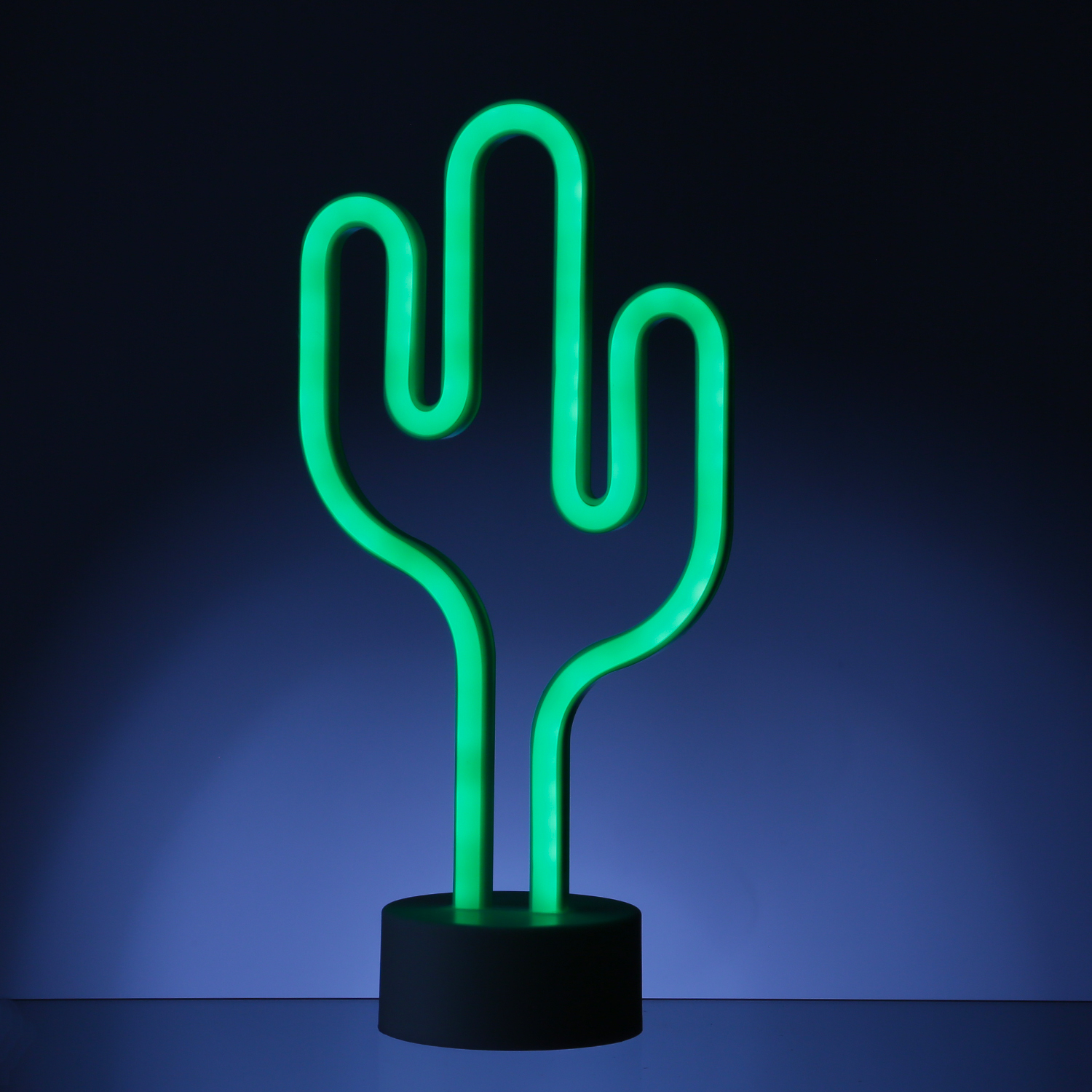 LED NEON Figur Kaktus - Dekoleuchte - H- 30cm - Batterie oder USB Betrieb - stehend - gruen
