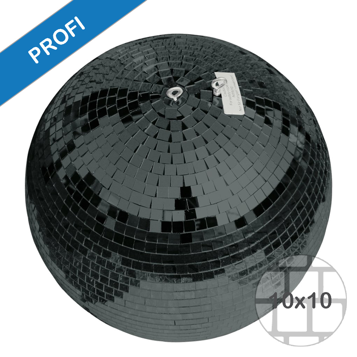 Spiegelkugel 50cm schwarz- Diskokugel (Discokugel) Party Lichteffekt - Echtglas - mirrorball safety black color