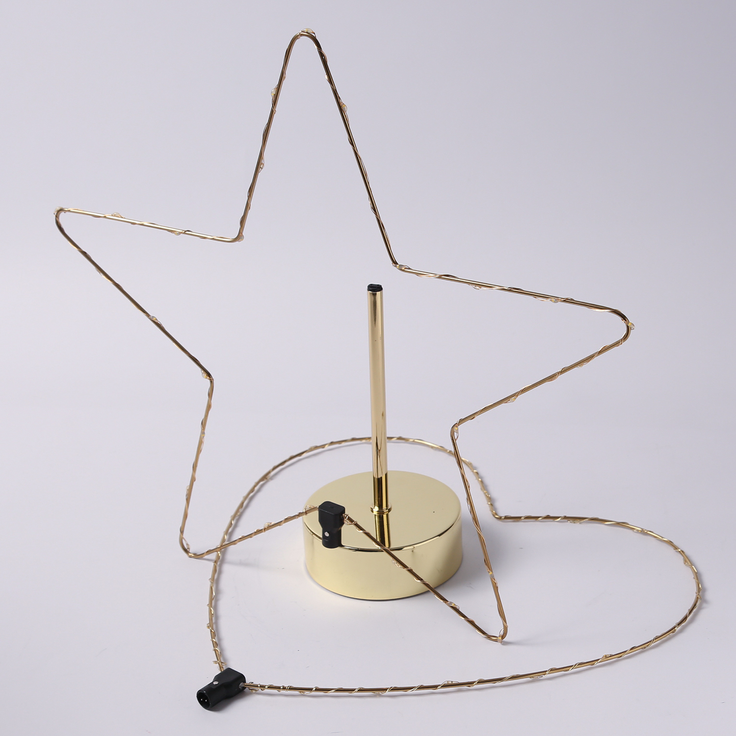 LED Dekoleuchte Herz/Stern - wechselbarer Aufsatz - H: 50cm - Batterie - Timmer - gold LED Dekoleuchte Herz/Stern - wechselbarer Aufsatz - H: 50cm - Batterie - Timmer - gold