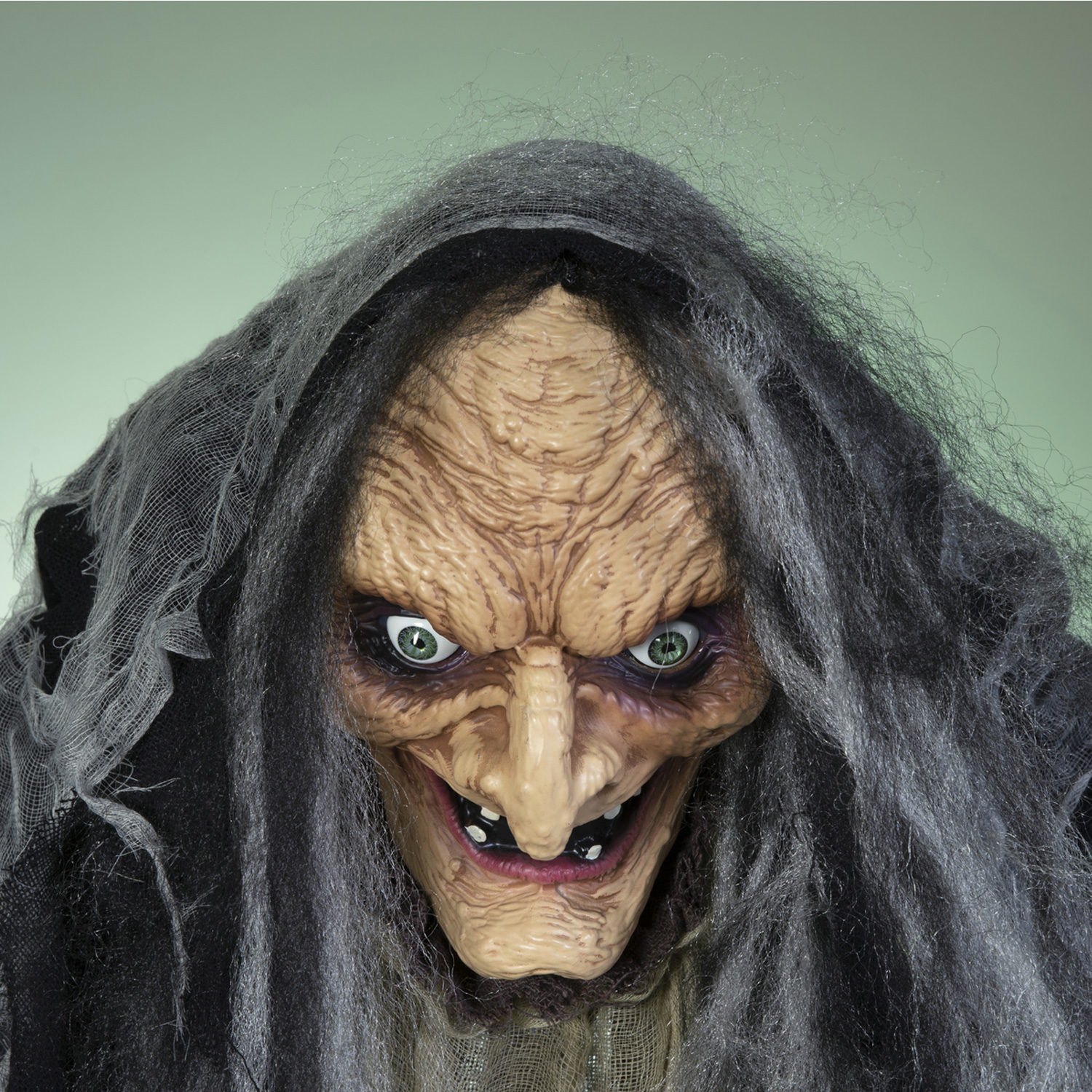 Halloween Figur Hexe NAHEMA, 160cm - animiert mit Bewegung, Licht und Sound Halloween Figur Hexe NAHEMA, 160cm - animiert mit Bewegung, Licht und Sound
