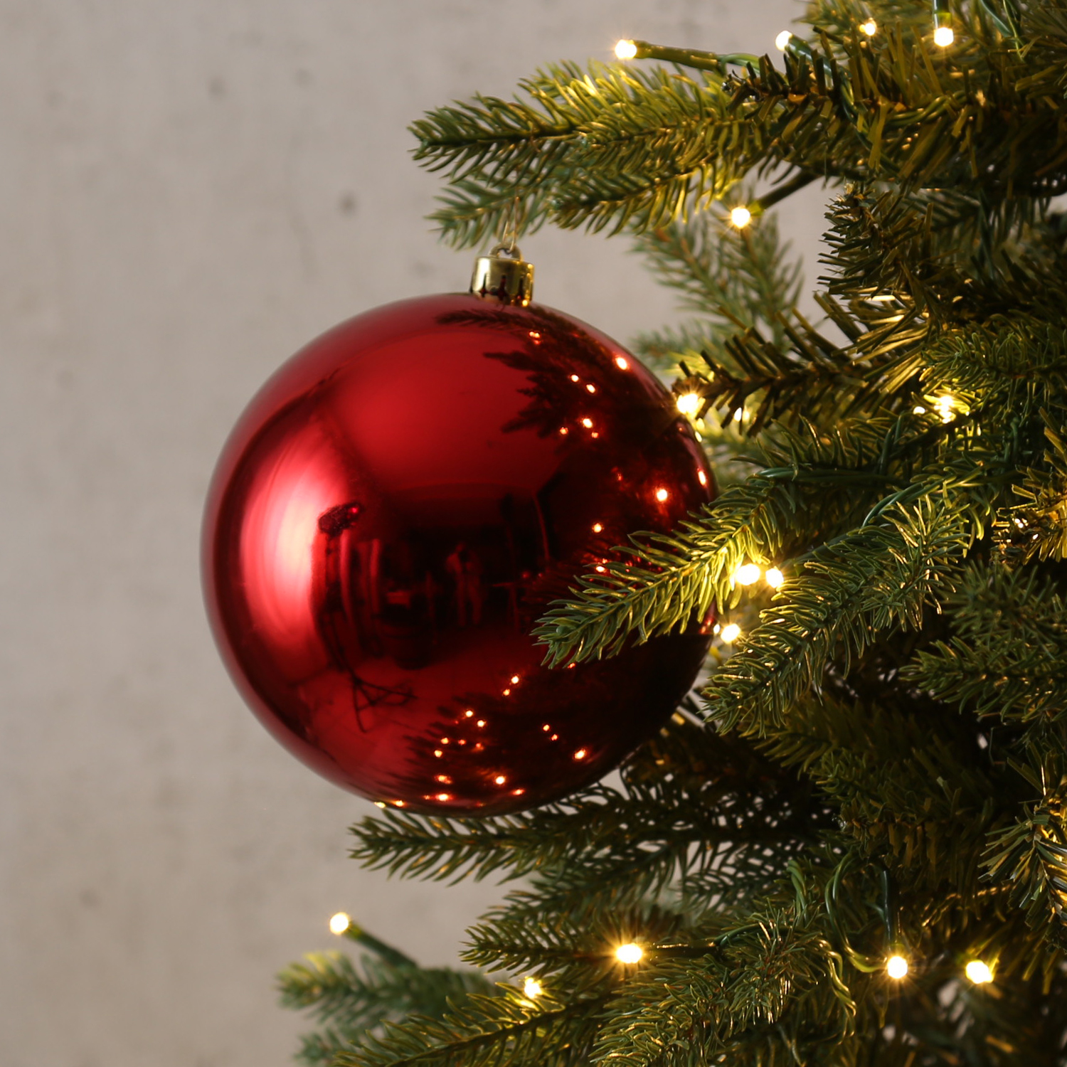 Christbaumkugel - Weihnachtskugel - bruchfest - D: 14cm - glänzend - rot Christbaumkugel - Weihnachtskugel - bruchfest - D: 14cm - glänzend - rot