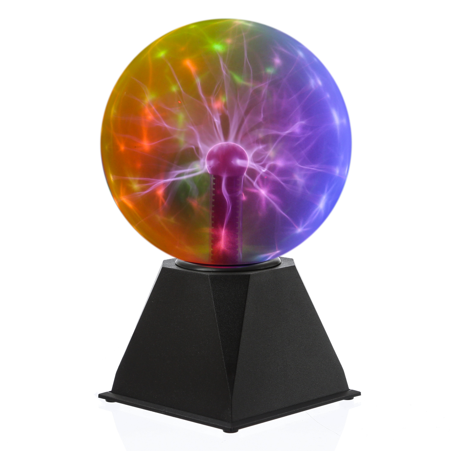 Plasmakugel multicolor- zuckende Blitz-Show  Automatik oder Musiksteuerung - 15cm Kugel