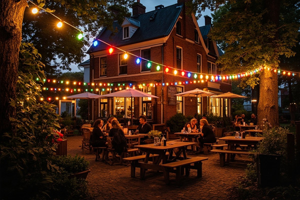 Illu-/Partylichterkette 5m - Außenlichterkette schwarz - Made in Germany 5x bunte LED Kugellampen Illu-/Partylichterkette 5m - Außenlichterkette schwarz - Made in Germany 5x bunte LED Kugellampen