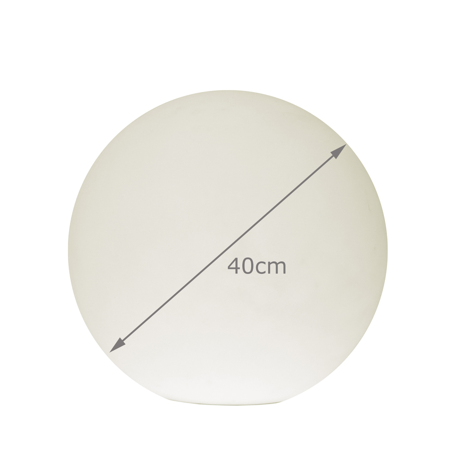 Leuchtobjekt outdoor KUGEL 40cm mit RGB LED Modul - Wireless Charging - Fernbedienung Leuchtobjekt outdoor KUGEL 40cm mit RGB LED Modul - Wireless Charging - Fernbedienung