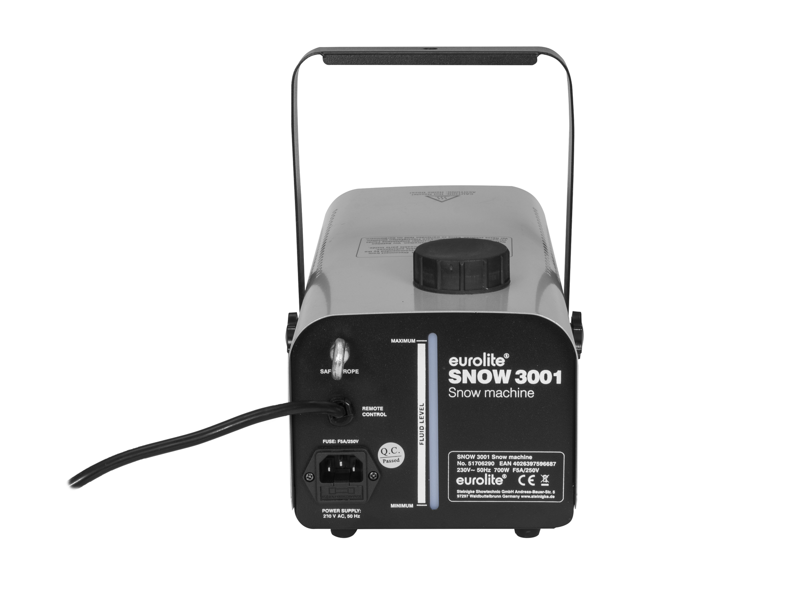 Schneemaschine Snow 3001 - 700W - mit Fernbedienung - Für Kunstschnee
