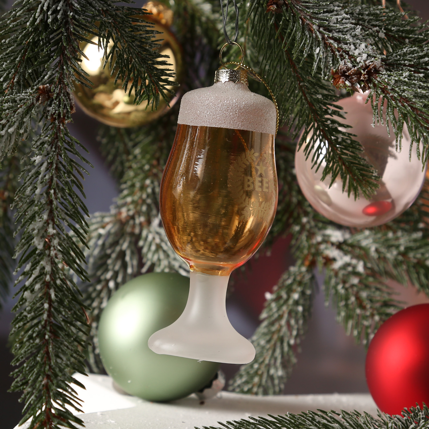 Christbaumschmuck BEER - Glas - Flasche und Trinkglas - inkl. Aufhänger - 2er Set Christbaumschmuck BEER - Glas - Flasche und Trinkglas - inkl. Aufhänger - 2er Set