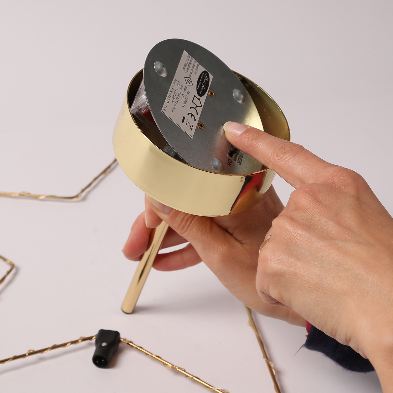 LED Dekoleuchte Herz/Stern - wechselbarer Aufsatz - H: 50cm - Batterie - Timmer - silber LED Dekoleuchte Herz/Stern - wechselbarer Aufsatz - H: 50cm - Batterie - Timmer - silber