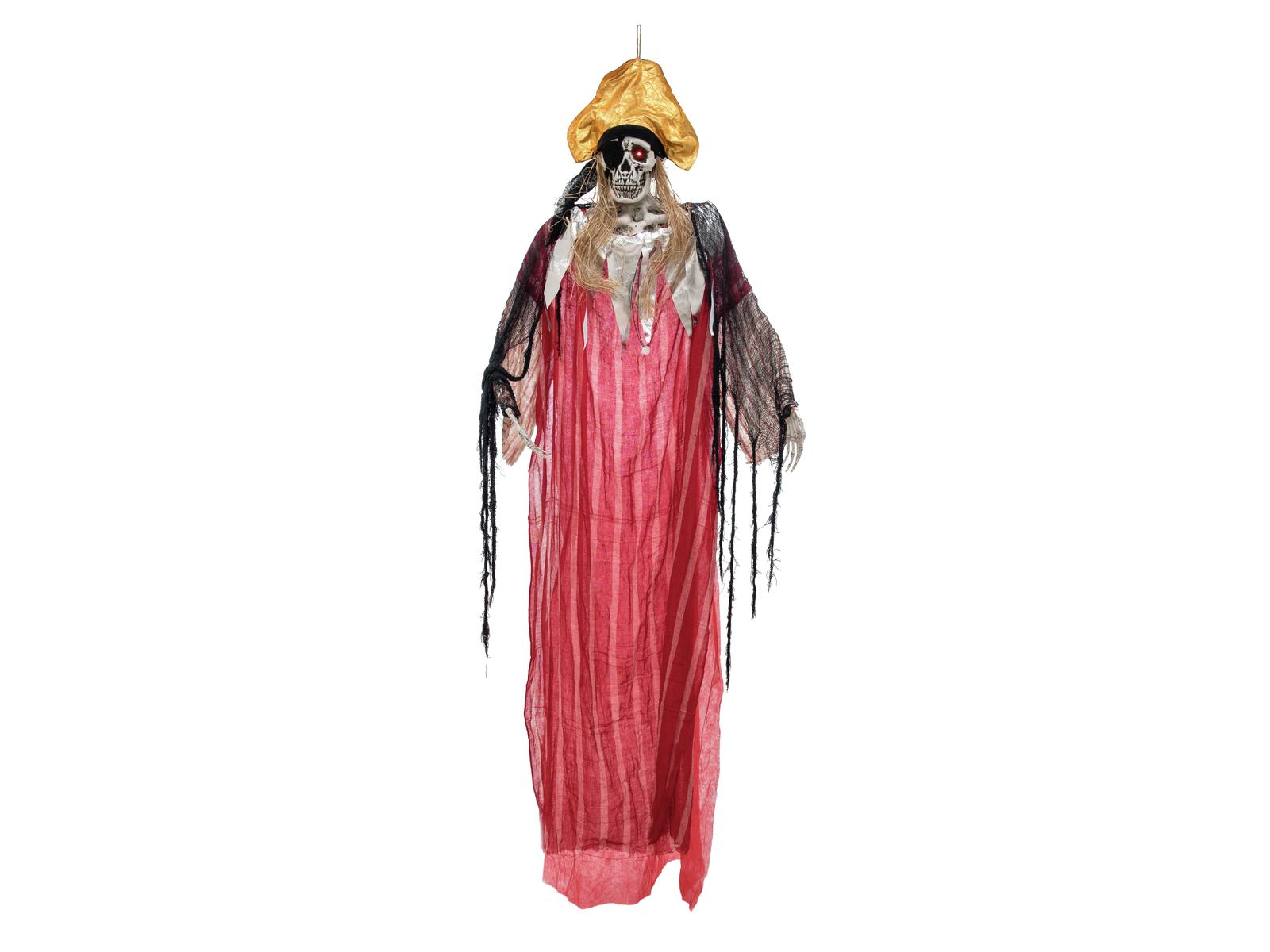 Piratenskelett Captain Morgan - 170cm Halloween Figur zum Hängen - rot blinkende Augen - Geräusche Piratenskelett Captain Morgan - 170cm Halloween Figur zum Hängen - rot blinkende Augen - Geräusche