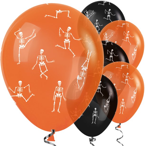 Halloween Ballons 25 Stück - schwarz/orange - Latex - 30cm Halloween Ballons 25 Stück - schwarz/orange - Latex - 30cm