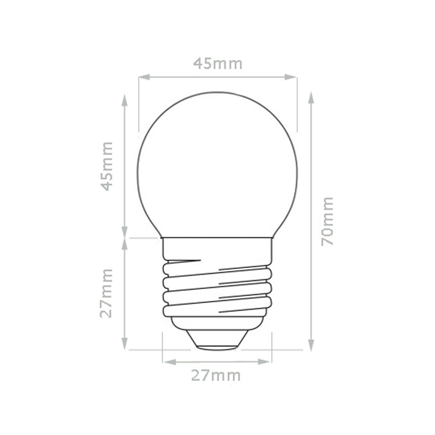 Illu-/Partylichterkette 50m - Außenlichterkette - Made in Germany - 50 ultra-warmweiße LED Kugeln