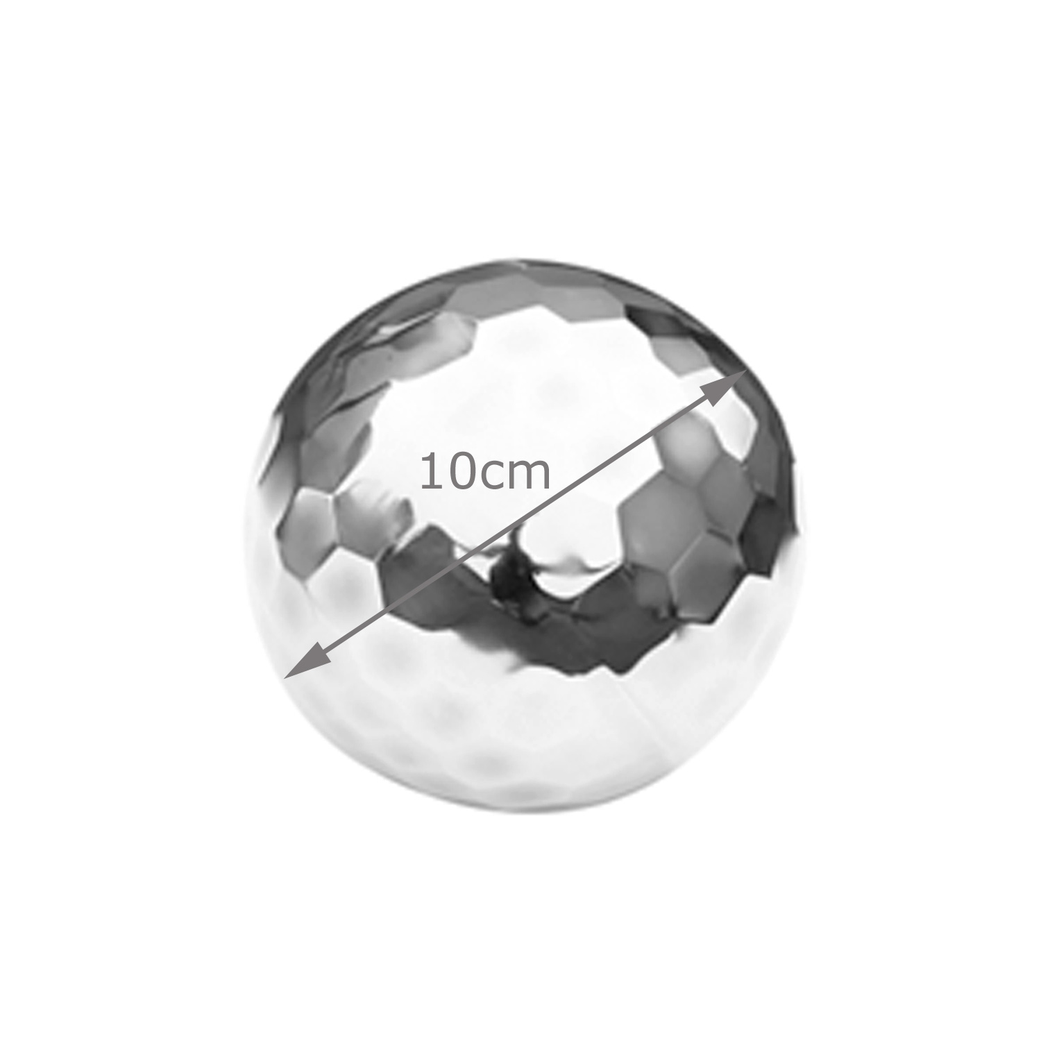 Dekokugel DIAMANT 10cm Edelstahl poliert - auch als Schwimmkugel Dekokugel DIAMANT 10cm Edelstahl poliert - auch als Schwimmkugel