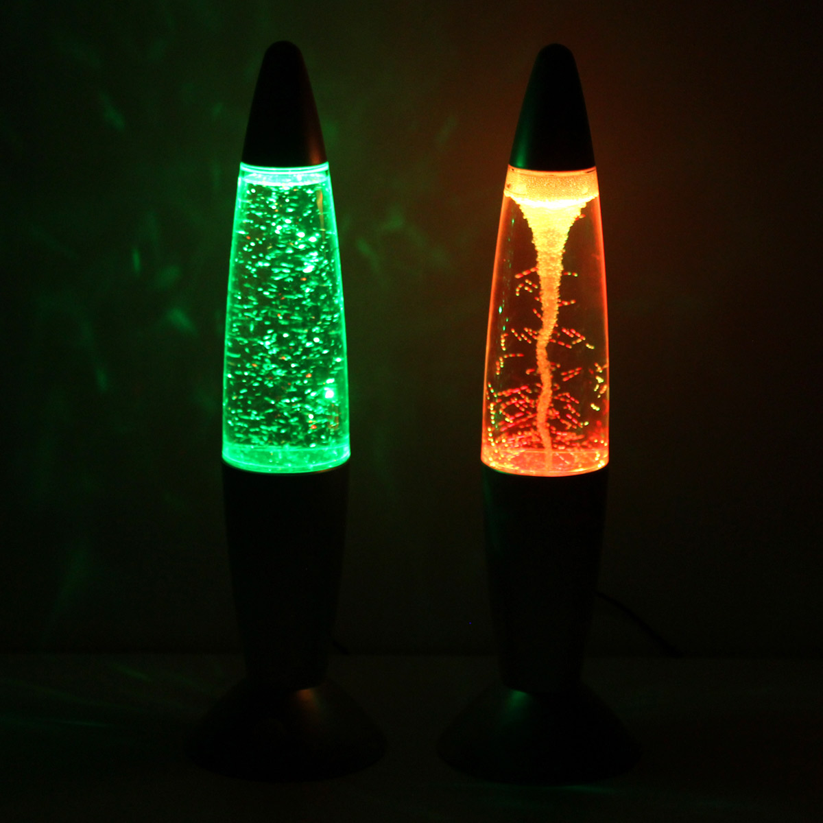 ROCKET LAMP - Lavampe - Glitzer RGB - Touchsensor - H: 36cm - wirbelnde Glitzerstückchen - silber ROCKET LAMP - Lavampe - Glitzer RGB - Touchsensor - H: 36cm - wirbelnde Glitzerstückchen - silber