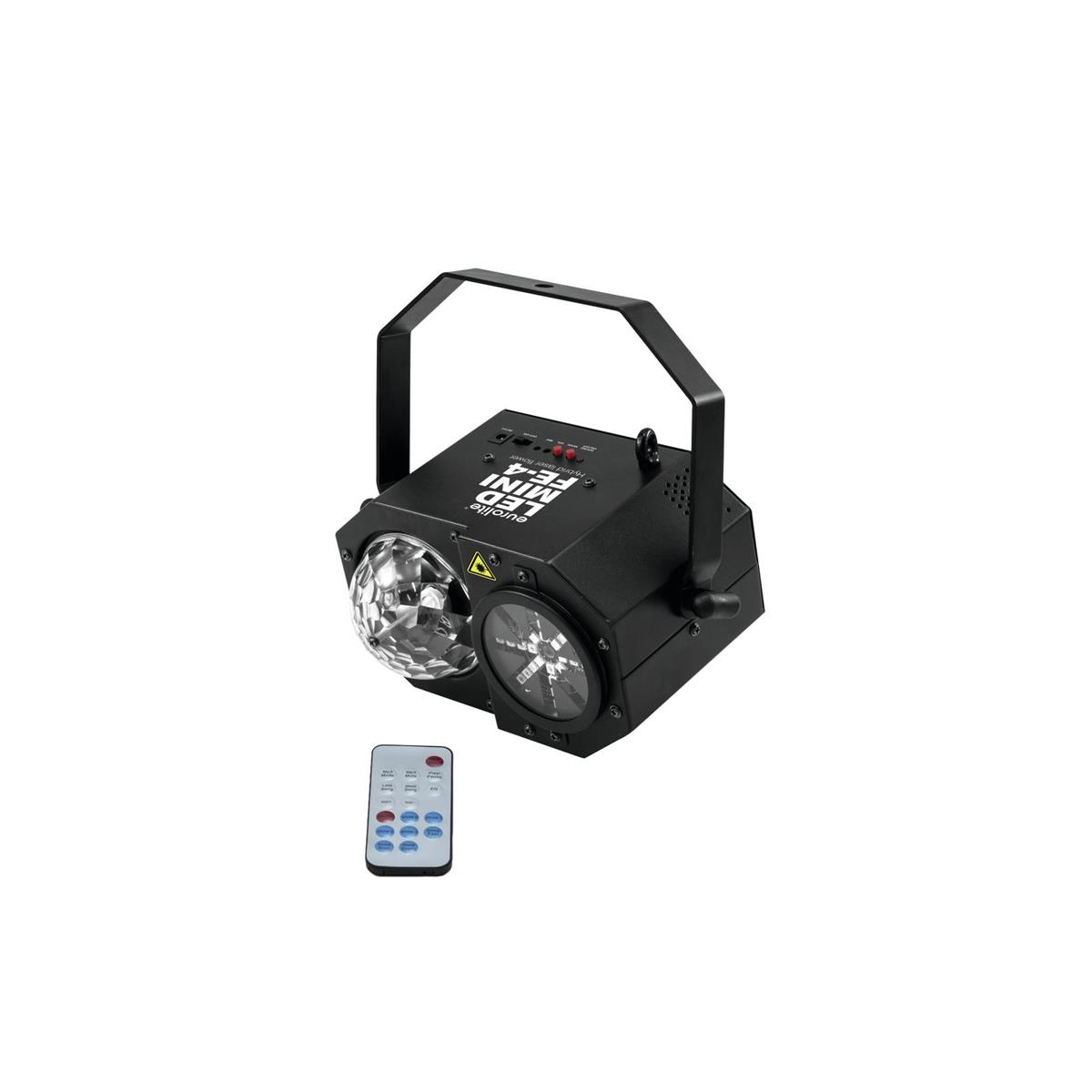 LELED Mini Hybrid Laserflower "FE-4" - Vielfältige Lichtspiele mit Laser, Wash und Mooneffekten LED Mini Hybrid Laserflower "FE-4" - Vielfältige Lichtspiele mit Laser, Wash und Mooneffekten
