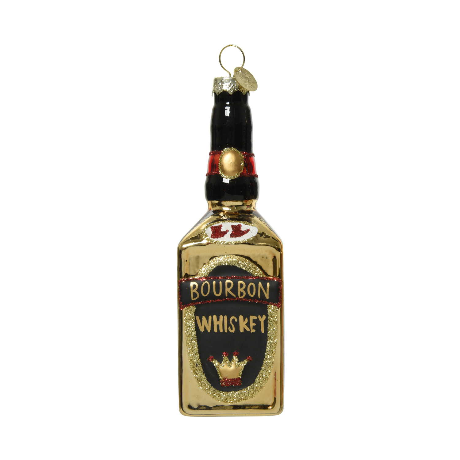 Christbaumschmuck BOURBON WHISKEY - Glas - inkl. Aufhänger - H: 14,2cm Christbaumschmuck BOURBON WHISKEY - Glas - inkl. Aufhänger - H: 14,2cm