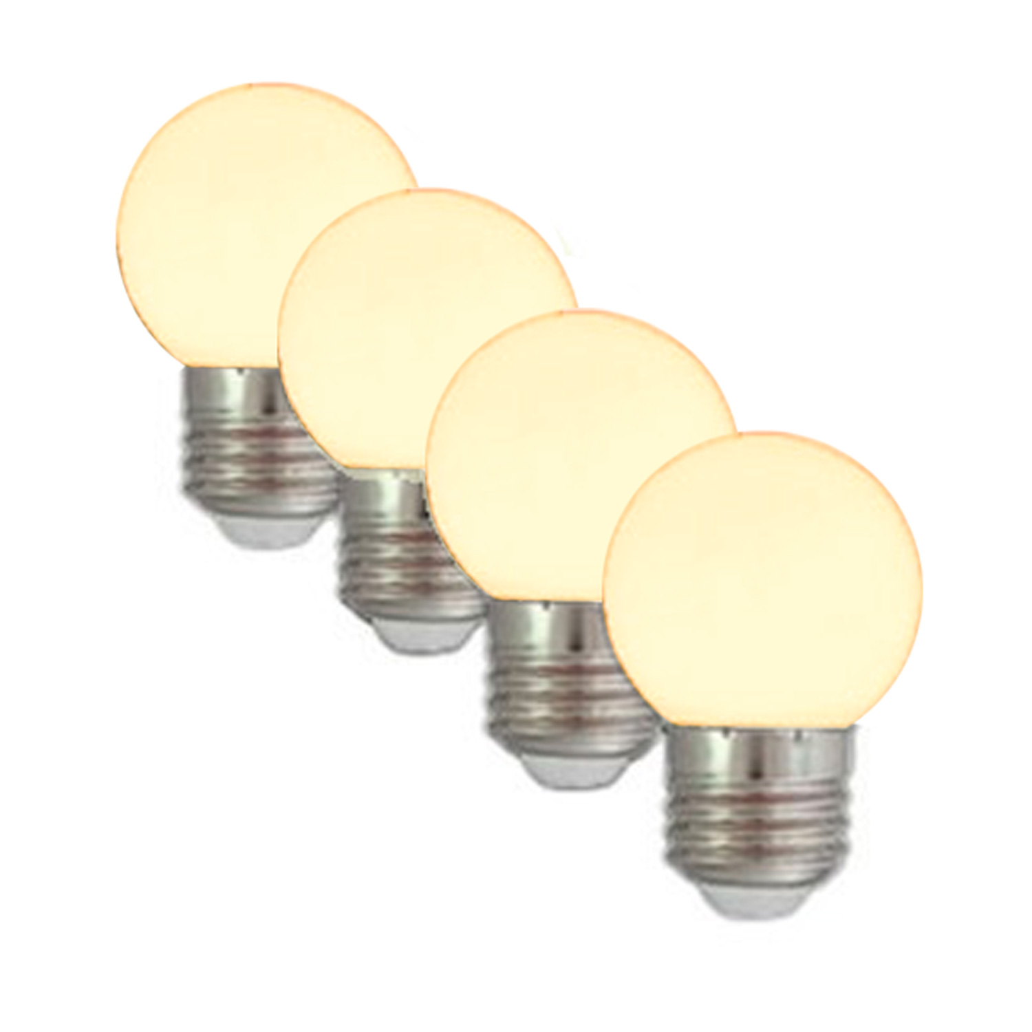 Illu-/Partylichterkette 30m - Außenlichterkette grün - 30xE27 warmweiße Kugellampen