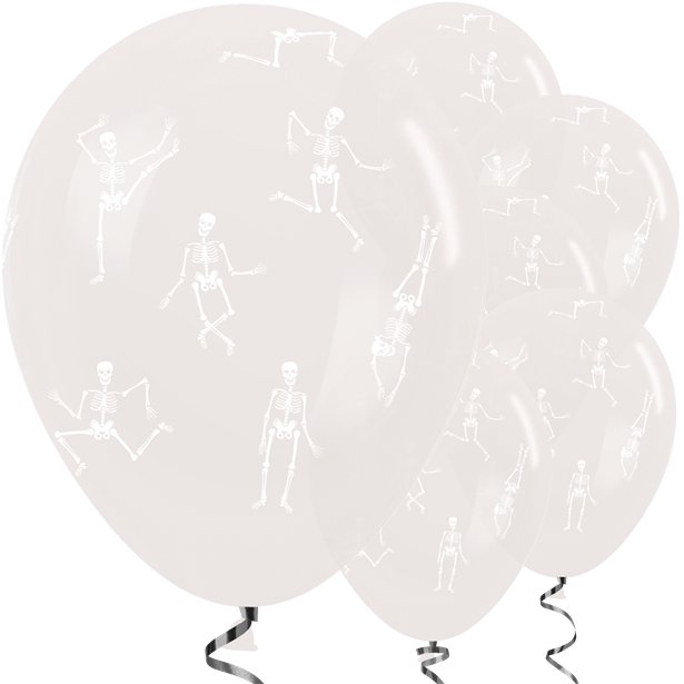 Halloween Ballons 25 Stück - weiss/transparent - Latex - 30cm Halloween Ballons 25 Stück - weiss/transparent - Latex - 30cm