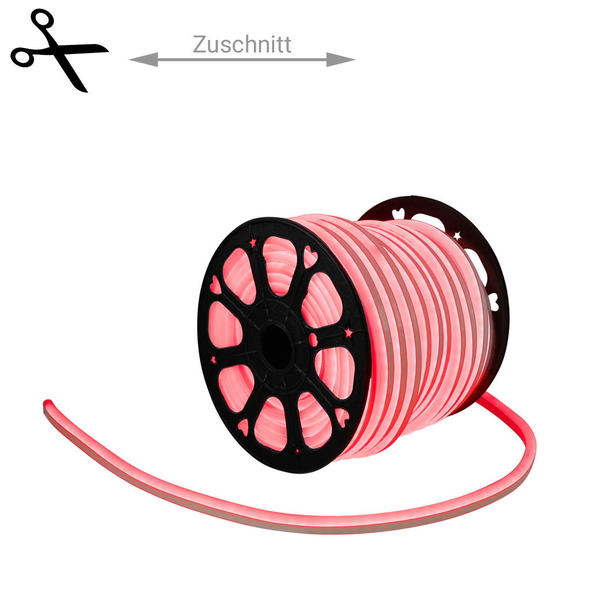 LED Lichtschlauch NEON FLEX 230V Slim - ROT - 100cm Zuschnitt - Anfertigung nach Mass LED Lichtschlauch NEON FLEX 230V Slim - ROT - 100cm Zuschnitt - Anfertigung nach Mass