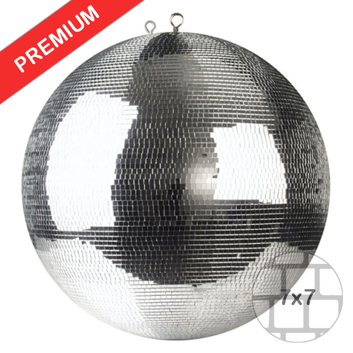 Spiegelkugel 75cm silber chrom- Diskokugel (Discokugel) Party Lichteffekt - Echtglas - mirrorball safety silver chrome color