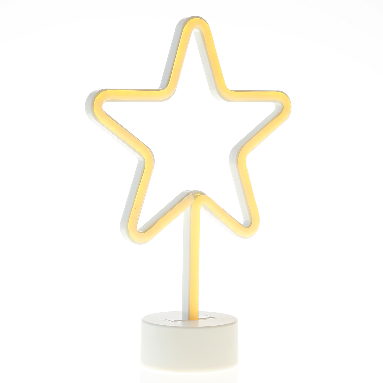 LED NEON Figur STERN - Dekoleuchte - H: 30cm - Batterie oder USB Betrieb - stehend - warmweiß LED NEON Figur STERN - Dekoleuchte - H: 30cm - Batterie oder USB Betrieb - stehend - warmweiß