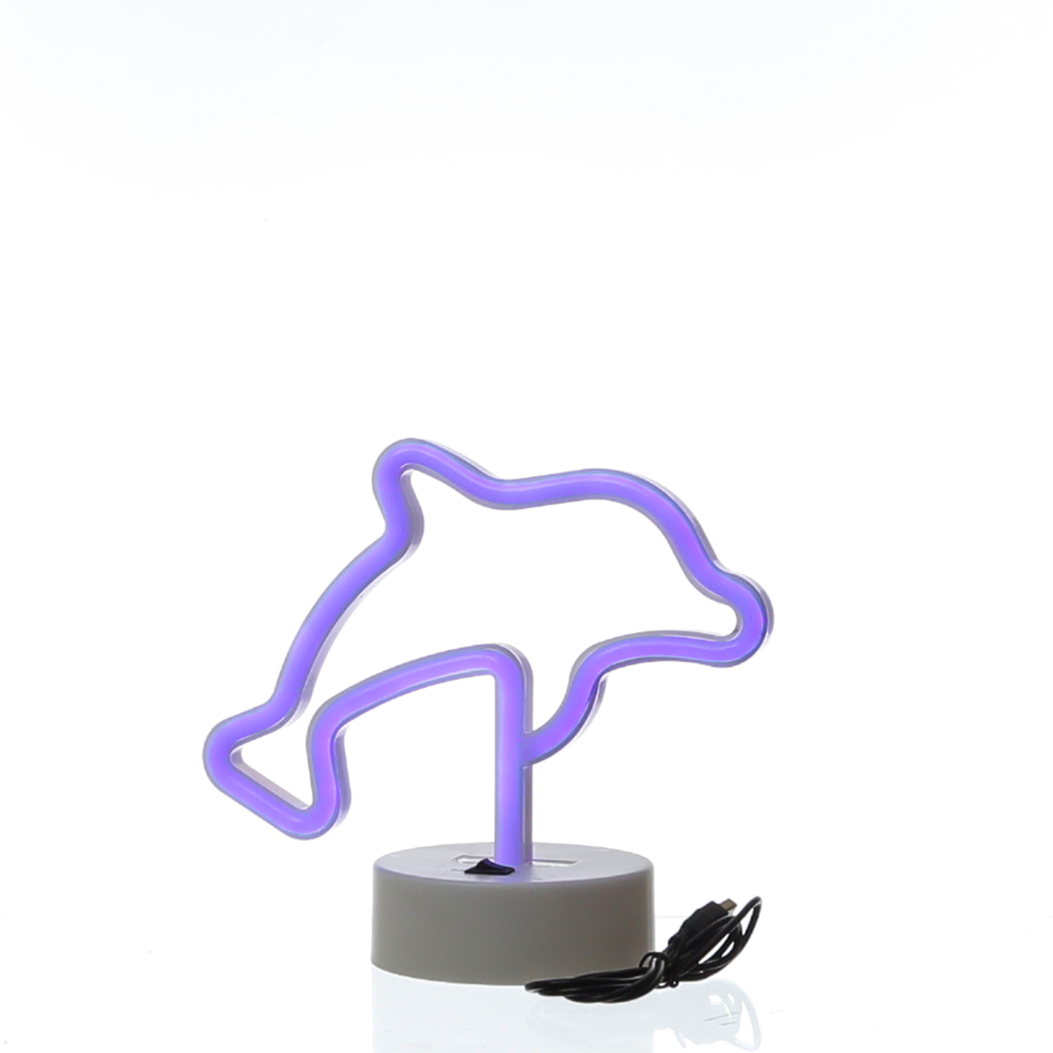 LED NEON Figur DELFIN - Neon Schild - H: 19cm - Batterie oder USB Betrieb - stehend - blau LED NEON Figur DELFIN - Neon Schild - H: 19cm - Batterie oder USB Betrieb - stehend - blau