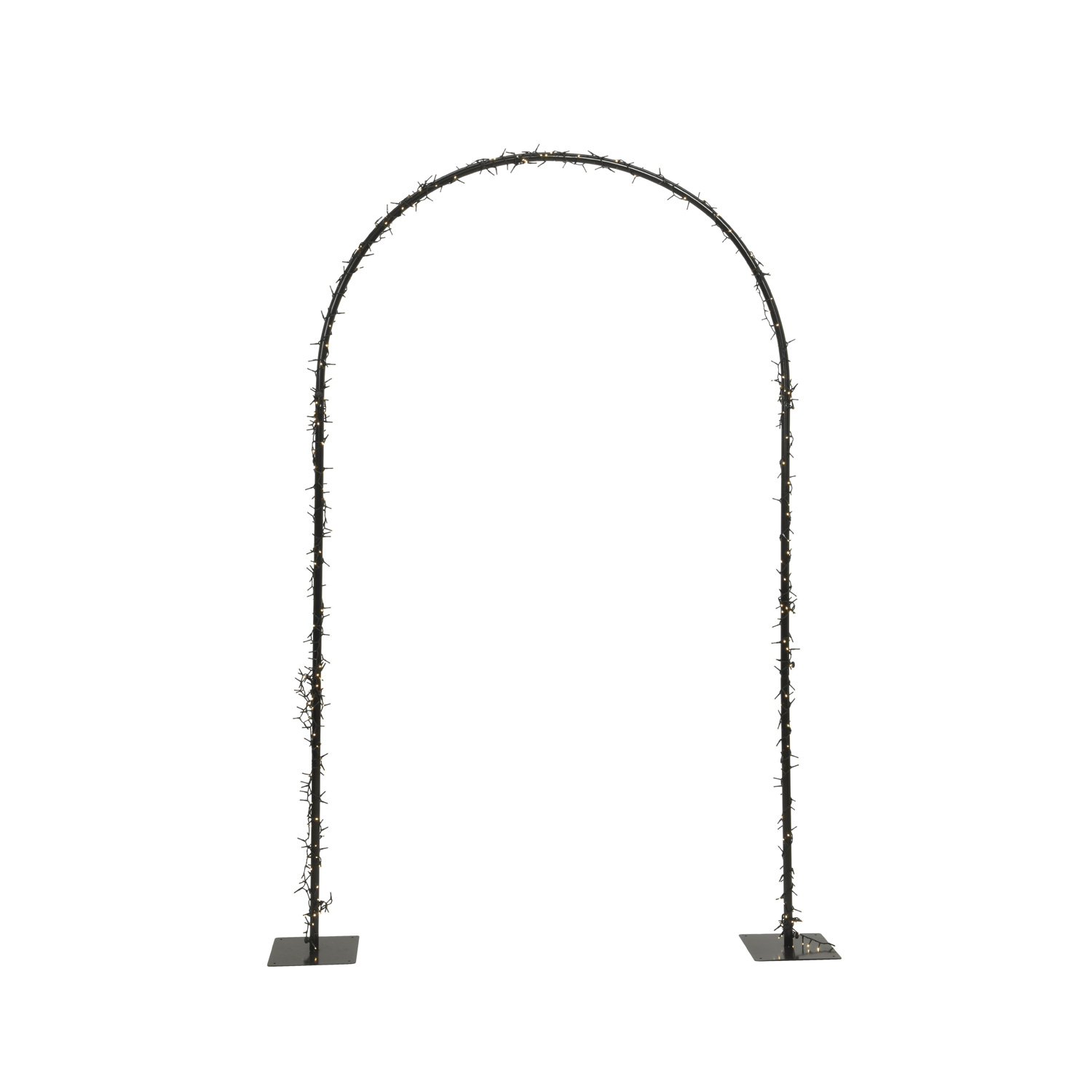 LED Türbogen - 500 warmweiße LED - H: 2,3m - B: 1,3m - 8 Funktionen - Außentrafo - schwarz LED Türbogen - 500 warmweiße LED - H: 2,3m - B: 1,3m - 8 Funktionen - Außentrafo - schwarz