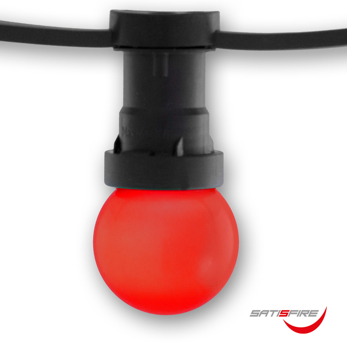 LED Leuchtmittel G45 - rot - E27 - 1W | SATISFIRE