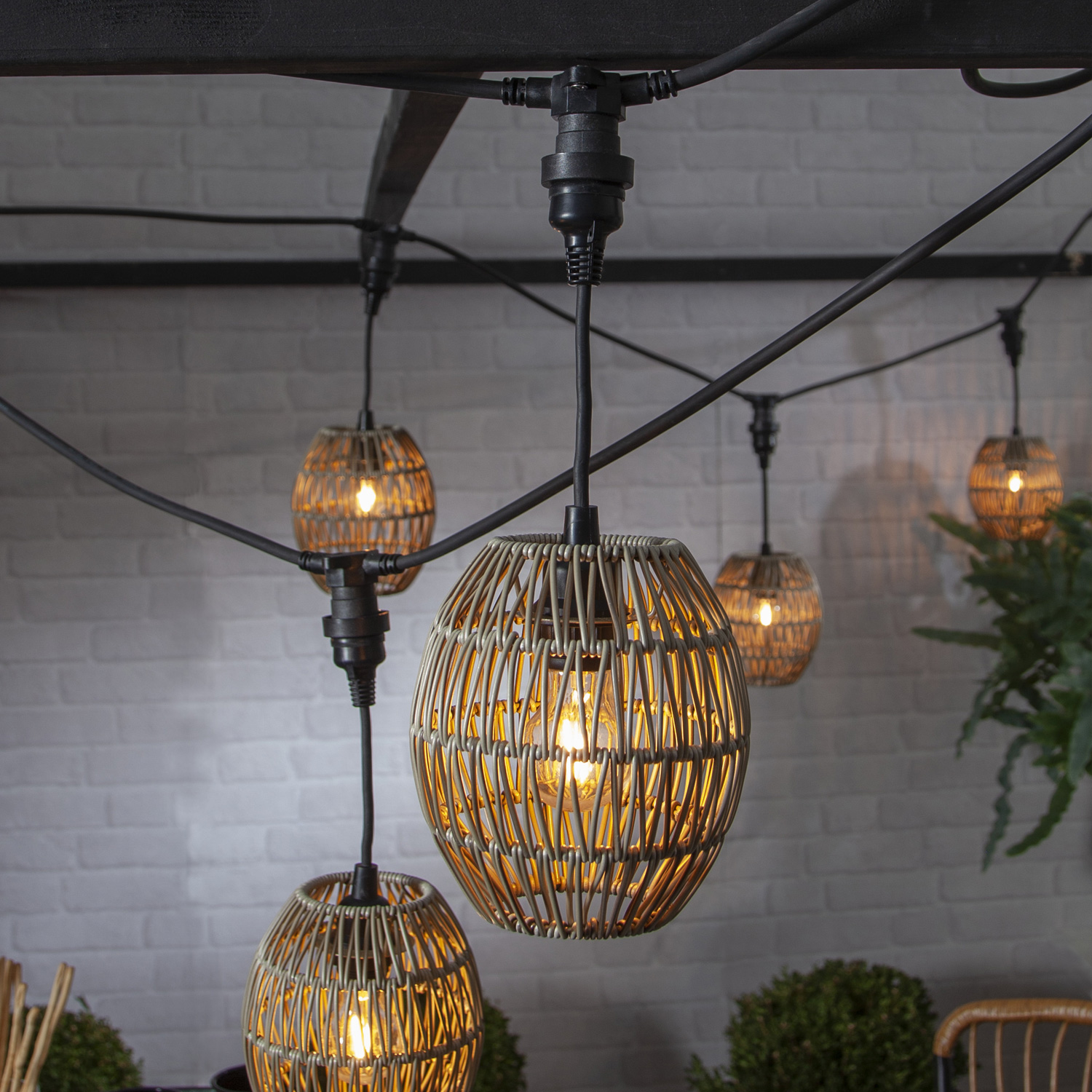 Verlängerung für E27-Fassungen für Lichterkette "- L: 22cm - 5er set - outdoor - schwarz