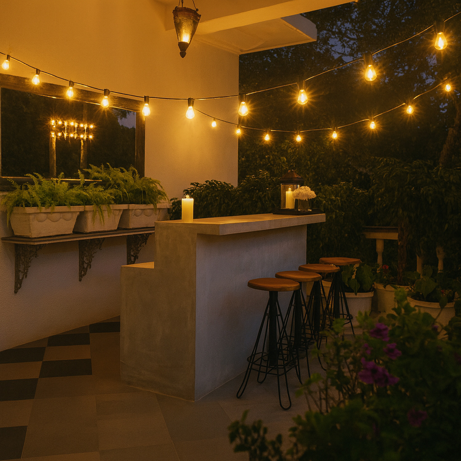 LED Party Lichterkette - 16 transparente Glühbirnen - warmweiße LED - 45m - für Außen LED Party Lichterkette - 16 transparente Glühbirnen - warmweiße LED - 45m - für Außen