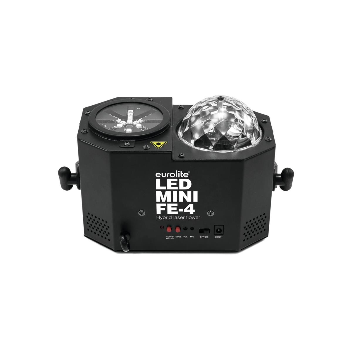 LED Mini Hybrid Laserflower "FE-4" - Vielfältige Lichtspiele mit Laser, Wash und Mooneffekten LED Mini Hybrid Laserflower "FE-4" - Vielfältige Lichtspiele mit Laser, Wash und Mooneffekten