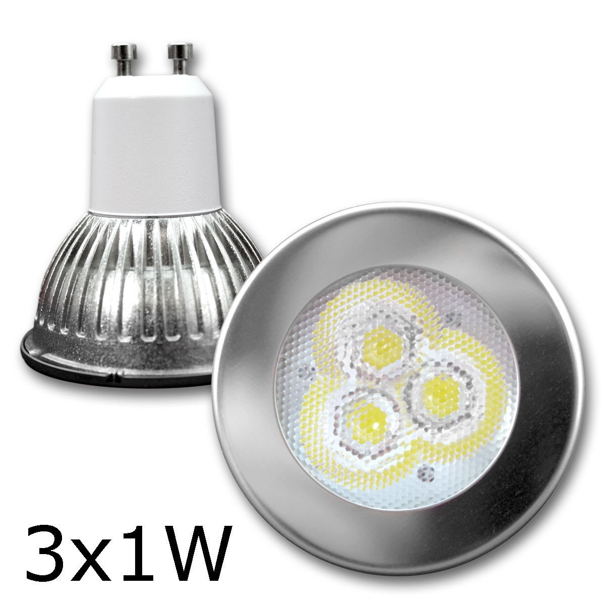 LED Spot MR16 GU10, kaltweiß, 5100K, 30° NICHIA-LEDs - 3W