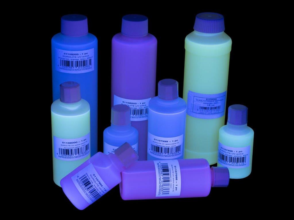 UV -aktive Stempelfarbe - transparent rot - 100ml