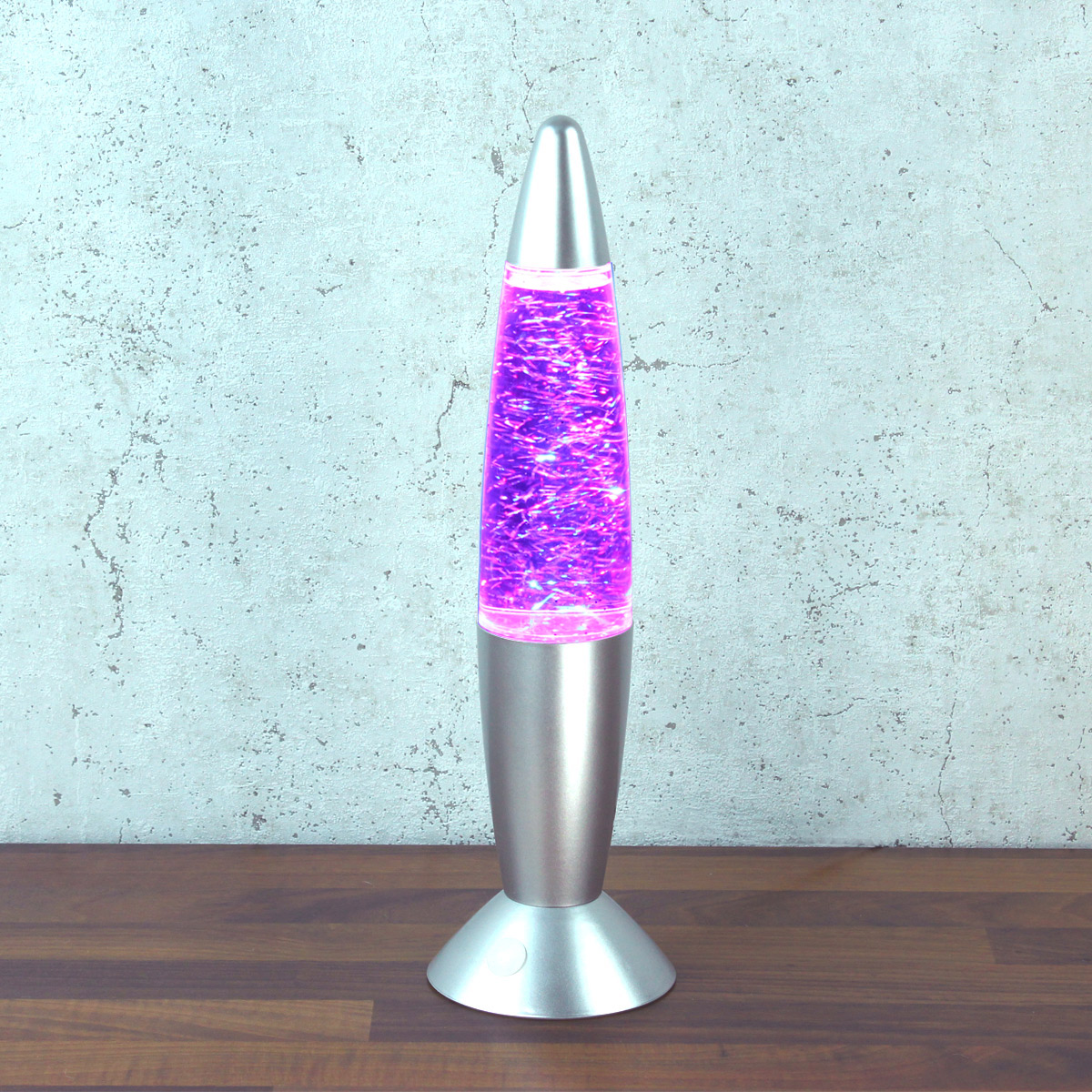 ROCKET LAMP - Lavampe - Glitzer RGB - Touchsensor - H: 36cm - wirbelnde Glitzerstückchen - silber ROCKET LAMP - Lavampe - Glitzer RGB - Touchsensor - H: 36cm - wirbelnde Glitzerstückchen - silber