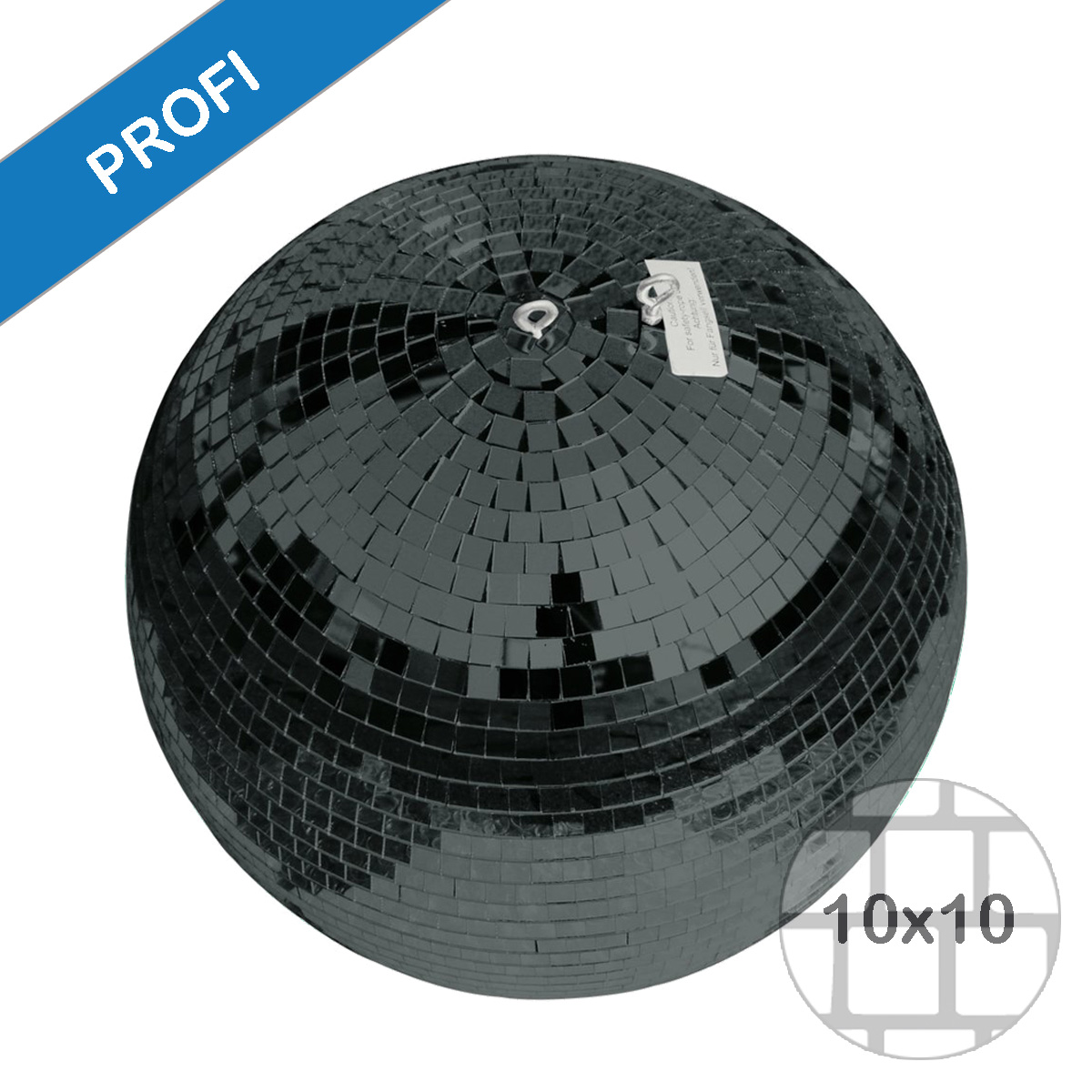 Spiegelkugel 40cm schwarz- Diskokugel (Discokugel) Party Lichteffekt - Echtglas - mirrorball safety black color