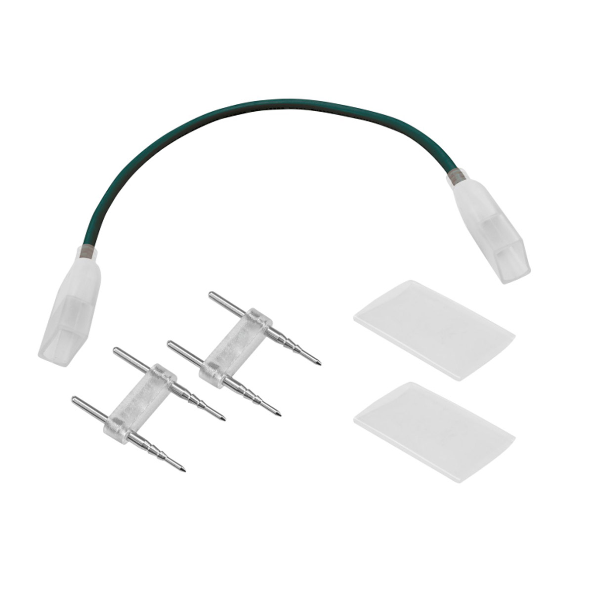 Flexibler Verbinder - LED NEON FLEX 230V SLIM - Anschlusskit mit 2 Stück Einspeisekontaktstift Flexibler Verbinder - LED NEON FLEX 230V SLIM - Anschlusskit mit 2 Stück Einspeisekontaktstift