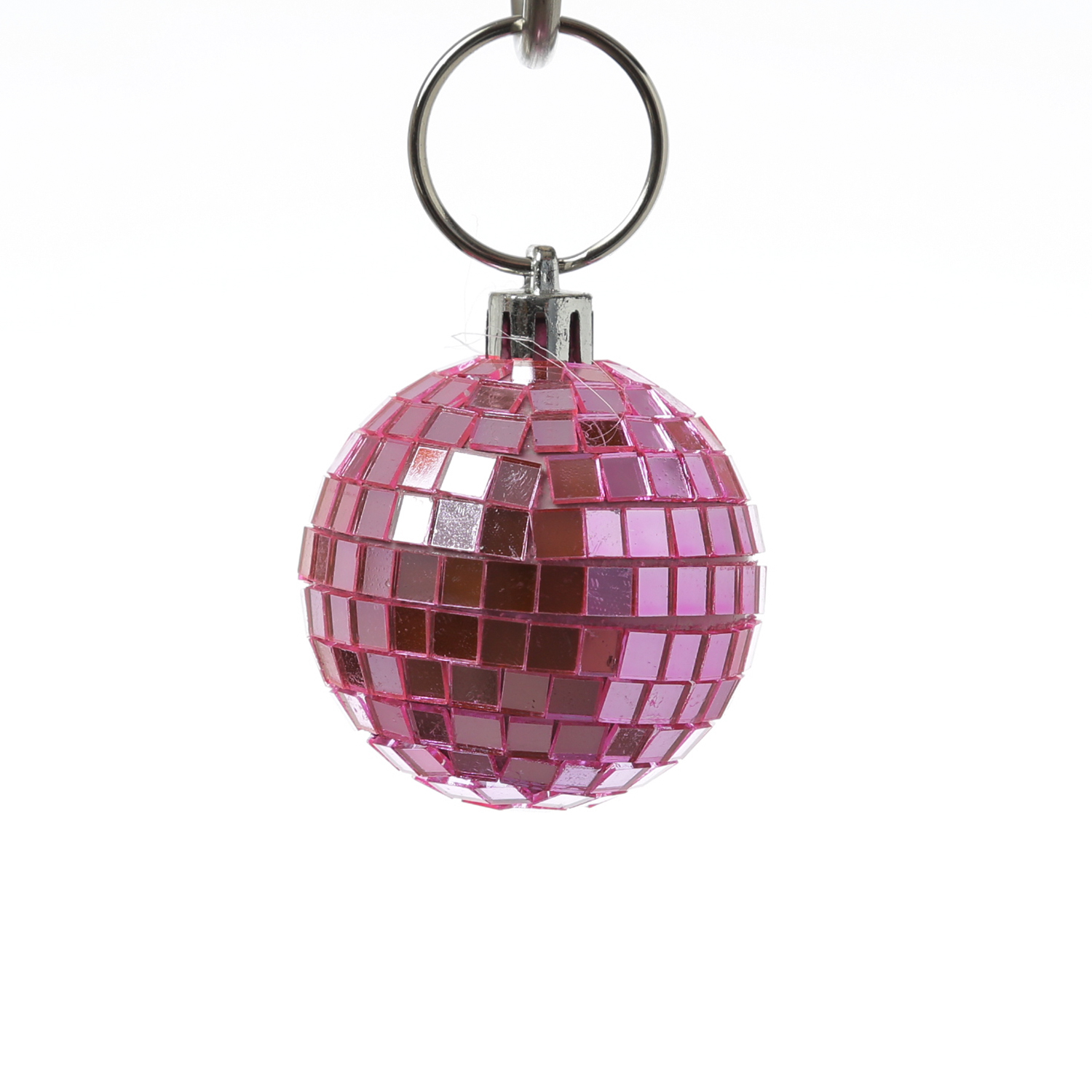 Christbaumschmuck Discokugel - Spiegelkugel - Weihnachtskugel - 5x5mm Spiegel - D: 5cm - rosa