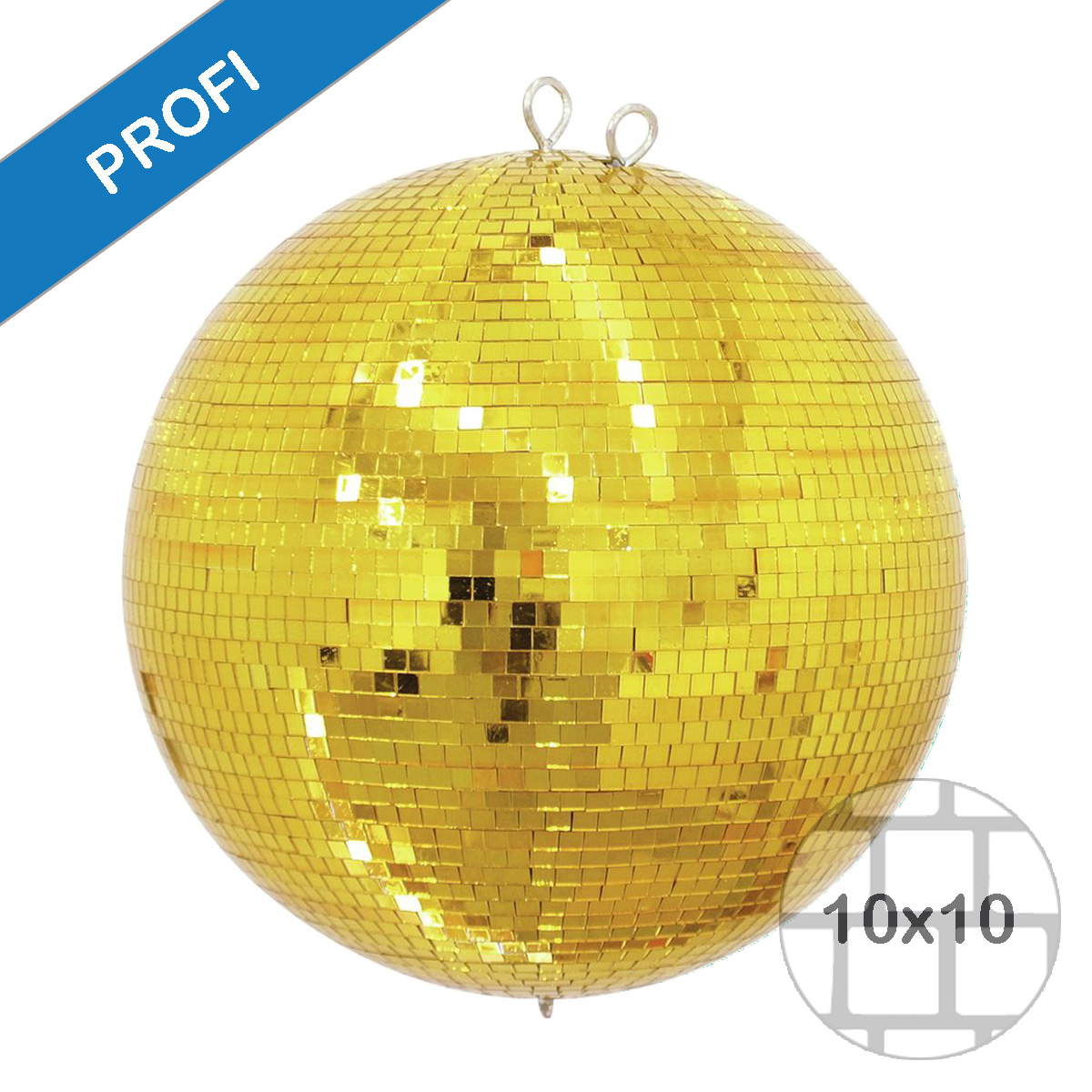 Spiegelkugel 40cm gold- Diskokugel (Discokugel) Party Lichteffekt - Echtglas - mirrorball safety gold color