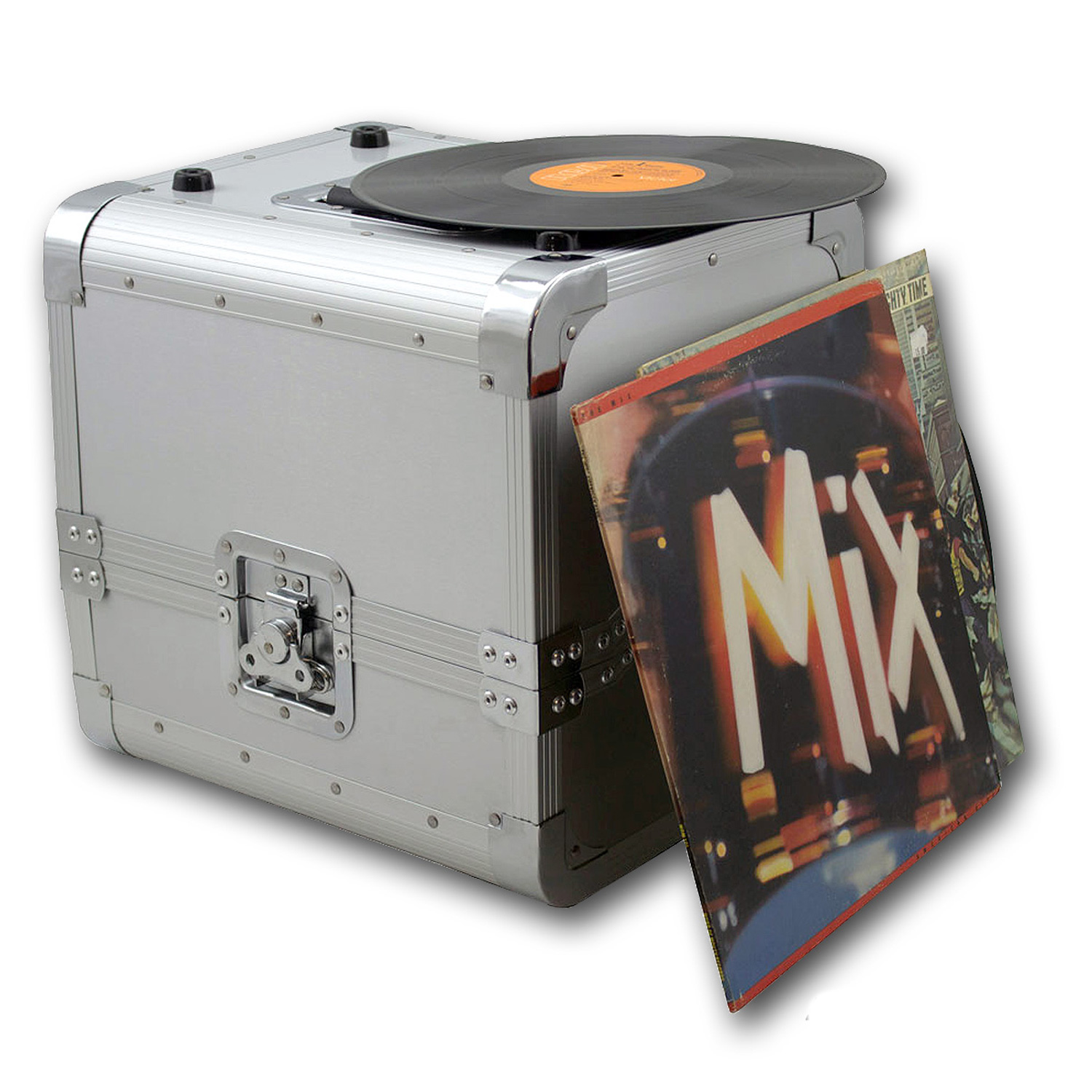 LP Plattencase PRO schwarz 50:50 Split, 80LPs | DJ Plattenkoffer für 80 Schallplatten LP Plattencase PRO schwarz 50:50 Split, 80LPs | DJ Plattenkoffer für 80 Schallplatten