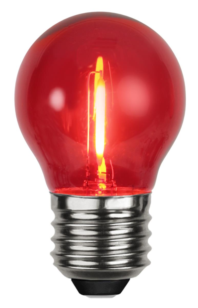 5x Leuchtmittel | LED | E27 | 1W | 0,7-0,9W | Set mit klaren Lampen | Rot/Grün/Blau/Gelb/Orange