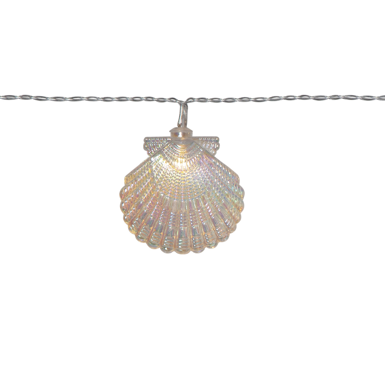 LED Lichterkette Muscheln - 10 warmweiße LED - Batteriebetrieb - L: 1,35m - für Innen - transparent LED Lichterkette Muscheln - 10 warmweiße LED - Batteriebetrieb - L: 1,35m - für Innen - transparent