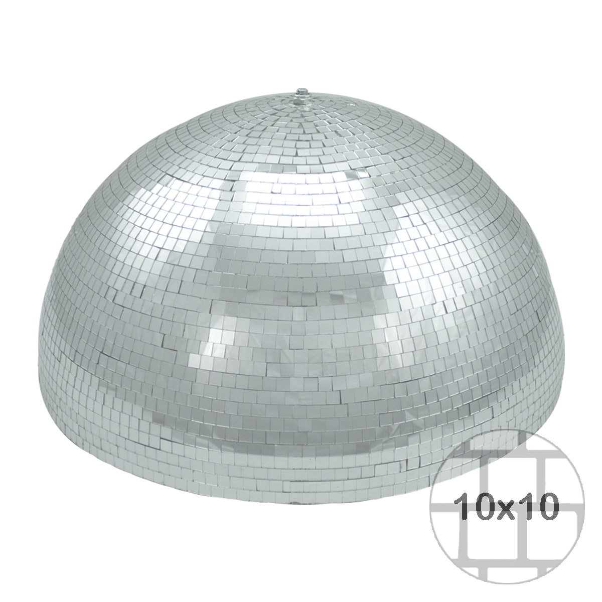 Spiegelkugel halb Halbkugel 50cm silber chrom- Diskokugel (Discokugel) Party Lichteffekt - Echtglas - mirrorball half safety silver chrome color