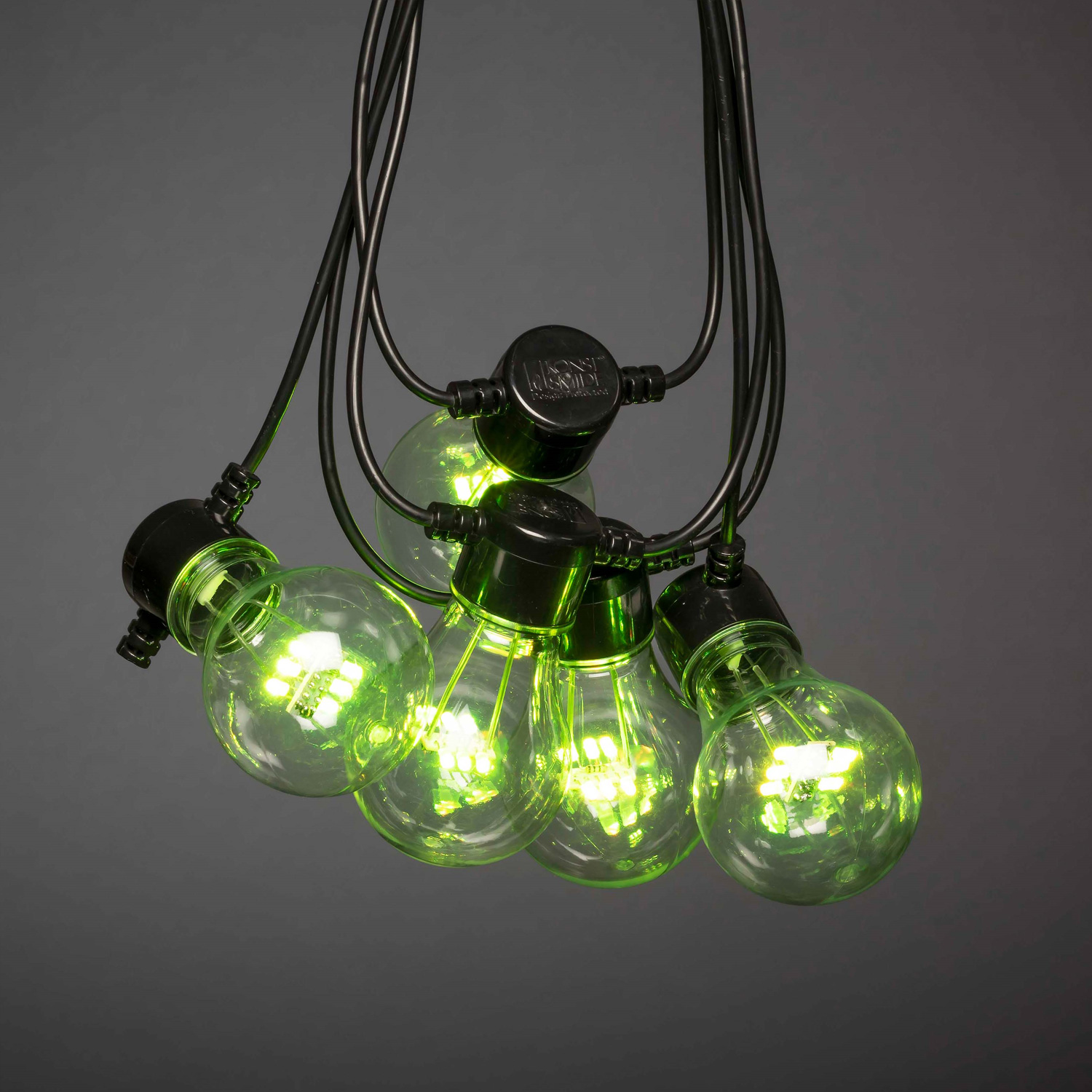 LED Lichterkette CIRCUS - 10 Glühbirnen - RGB 3er Farbwechsel - 5V Außentrafo - L: 4,5m