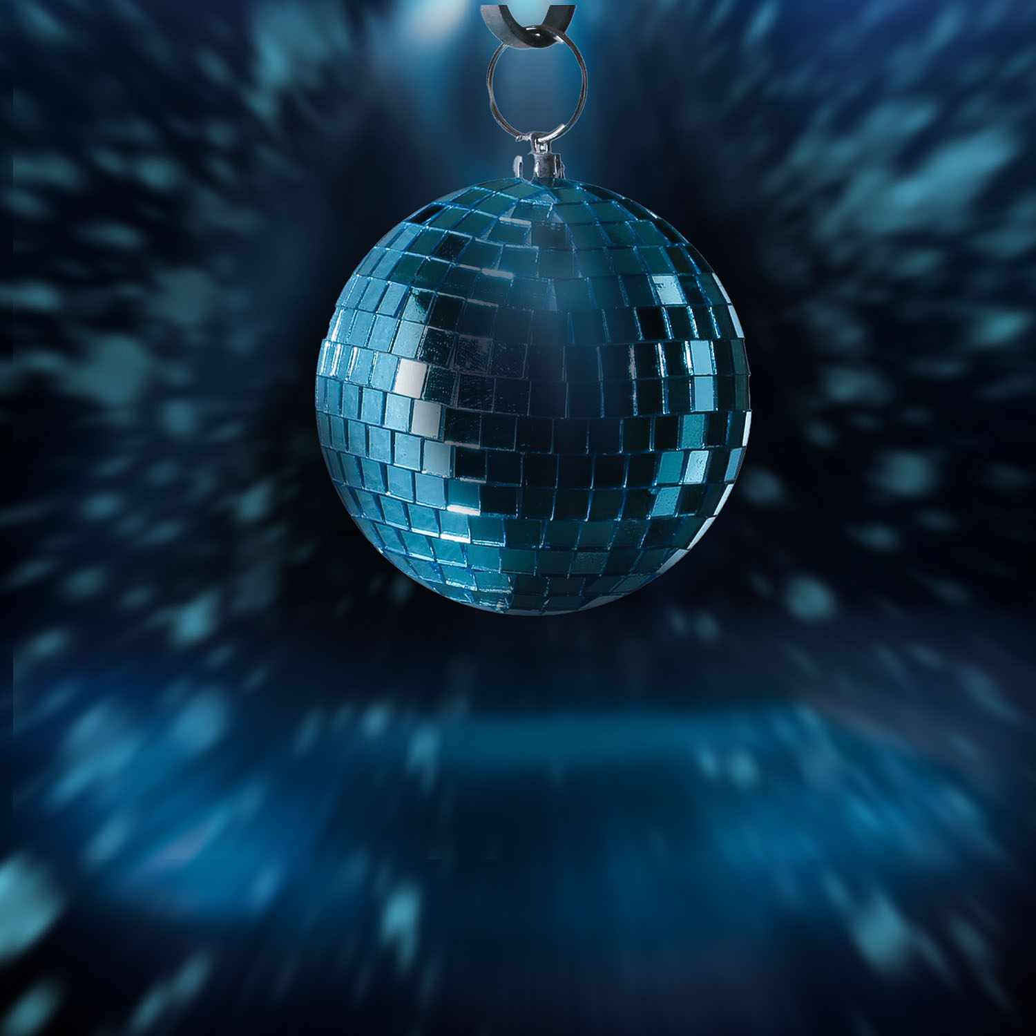Spiegelkugel 10cm - Discokugel - Echtglas - 7x7mm Spiegel - blau Spiegelkugel 10cm - Discokugel - Echtglas - 7x7mm Spiegel - blau