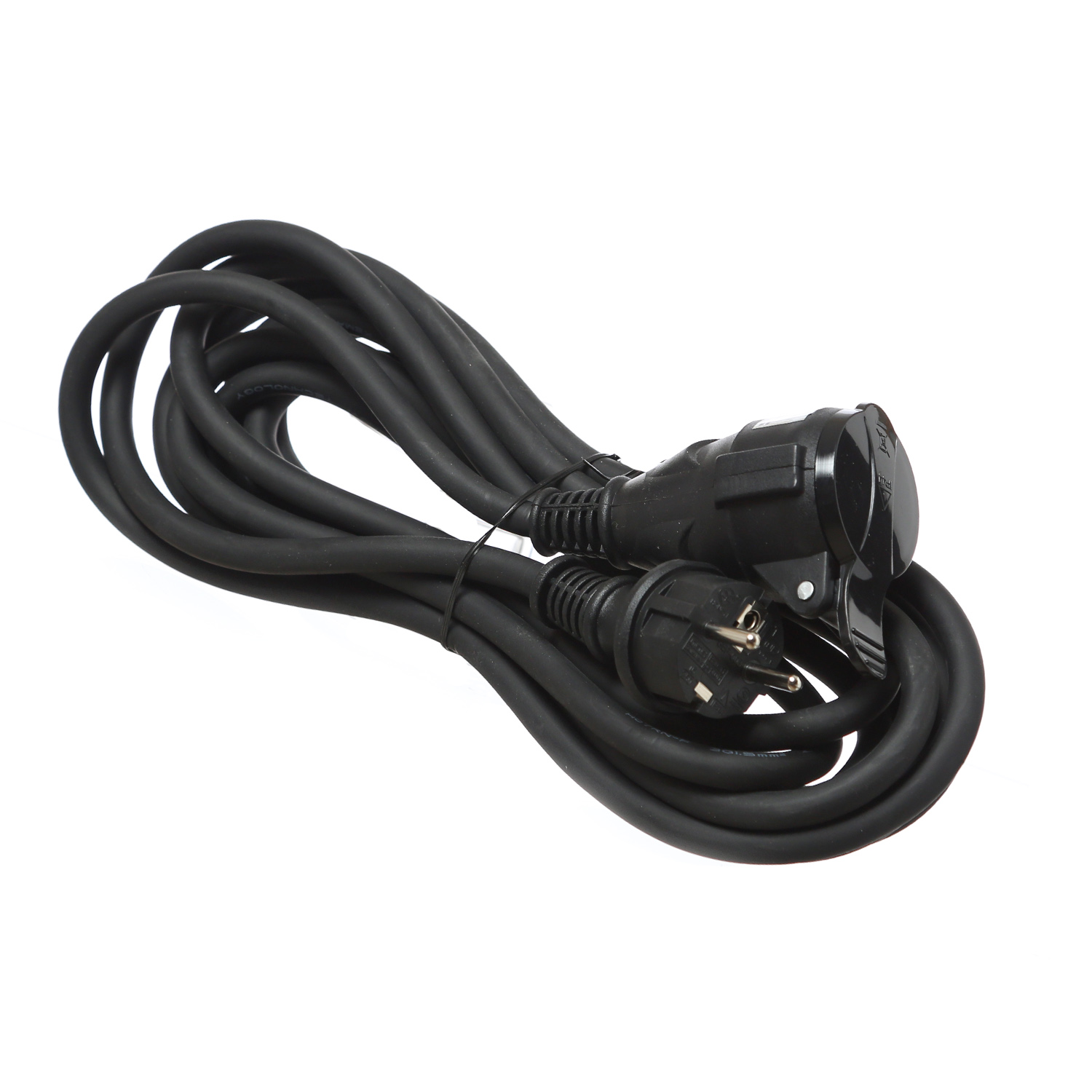 B-Ware Verlängerungskabel 5m outdoor Gummi IP44 mit Schutzdeckel 3x1,5mm