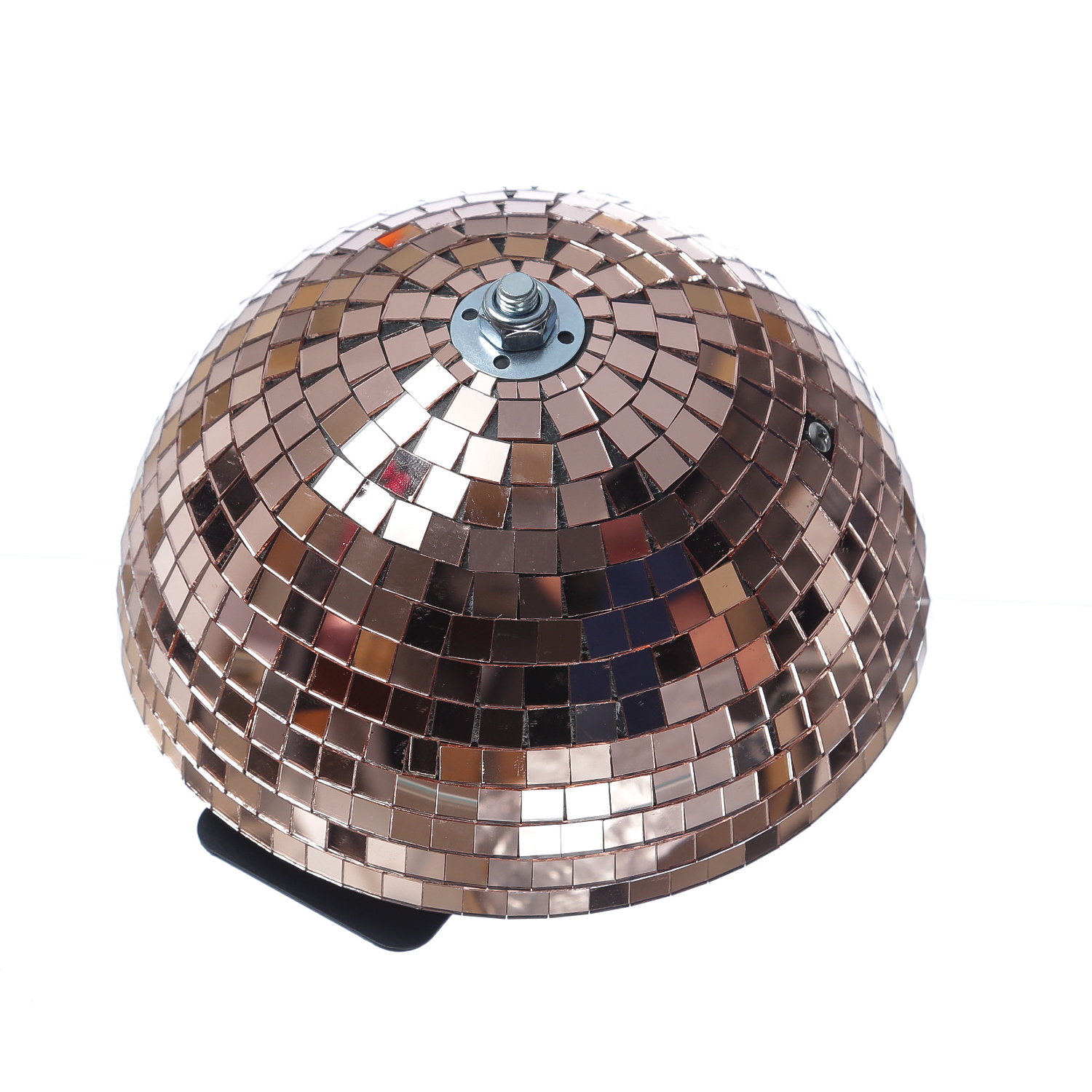 Spiegelkugel halb 20cm mit Motor - für Deckenmontage - Discokugel Echtglas - kupfer Spiegelkugel halb 20cm mit Motor - für Deckenmontage - Discokugel Echtglas - kupfer