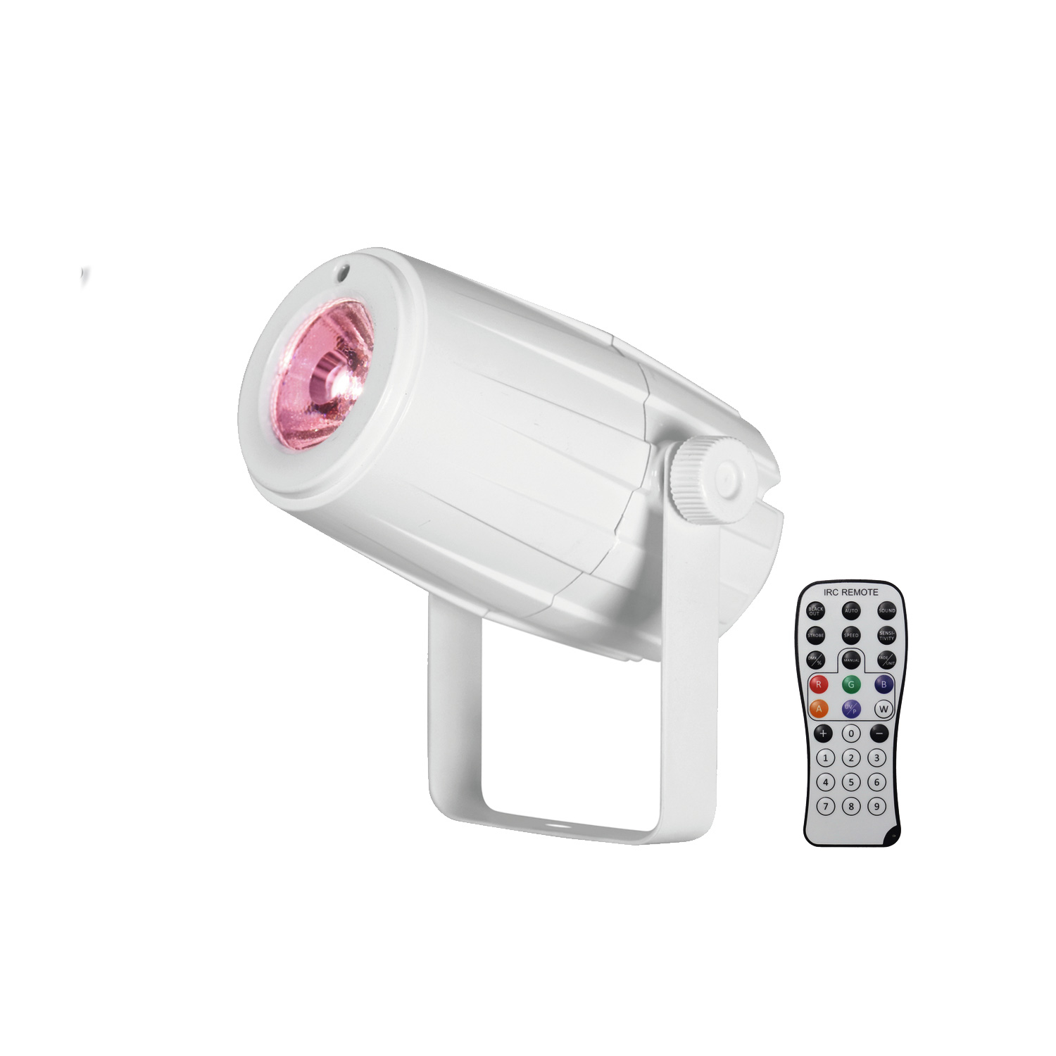 LED Pinspot 5W RGBW - High Power - inklusive IR-Fernbedienung - weiß LED Pinspot 5W RGBW - High Power - inklusive IR-Fernbedienung - weiß