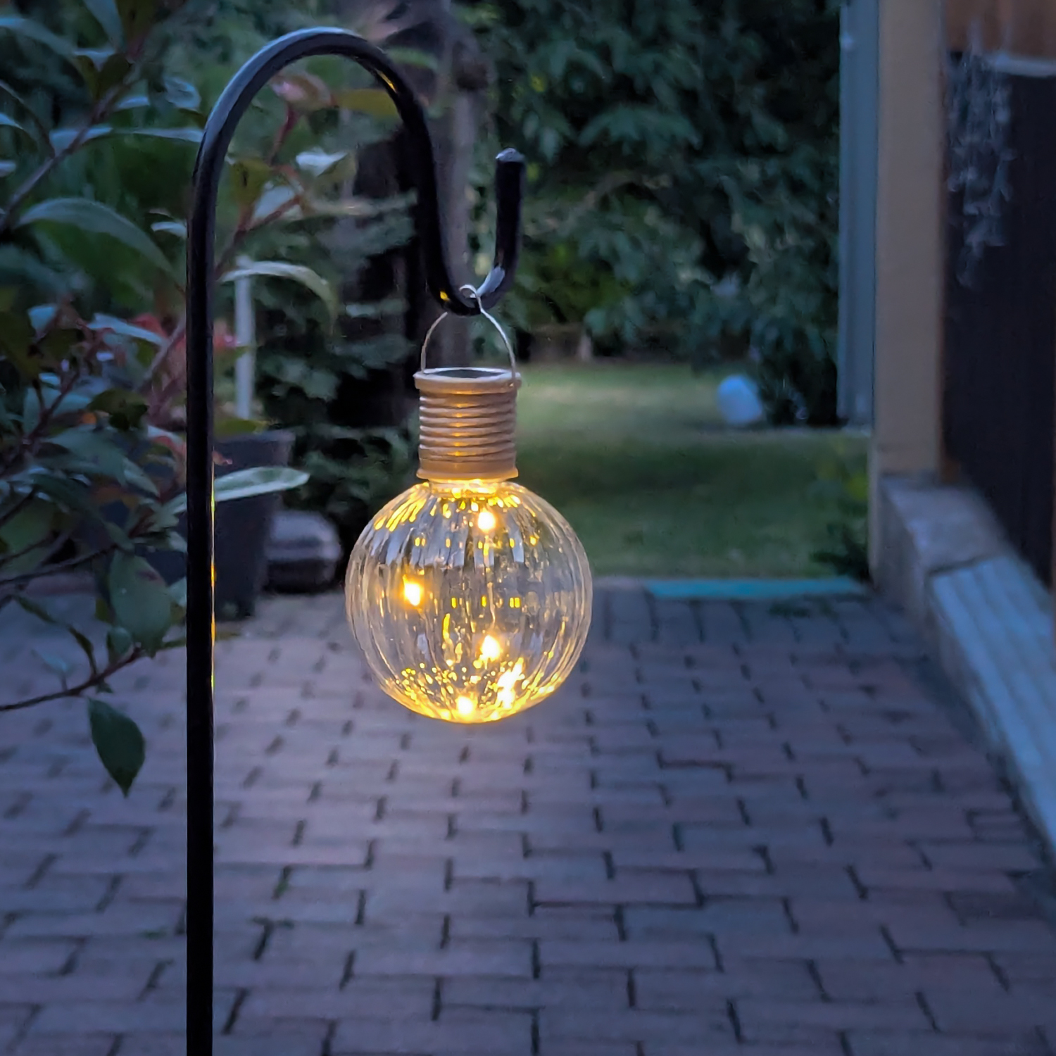 Gartenspieß für Laternen/Leuchten/Gartendeko - Gartenstecker - Schäferhaken - 60-120cm - 4er Set