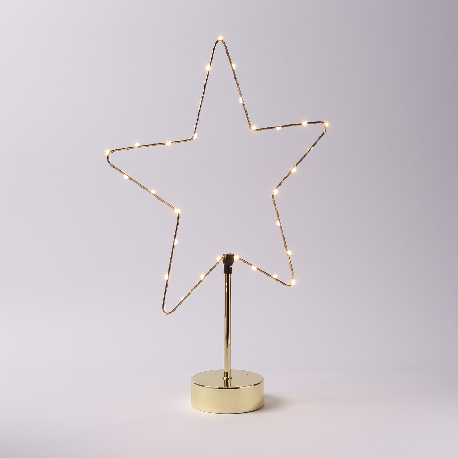 LED Dekoleuchte Herz/Stern - wechselbarer Aufsatz - H: 50cm - Batterie - Timmer - gold LED Dekoleuchte Herz/Stern - wechselbarer Aufsatz - H: 50cm - Batterie - Timmer - gold