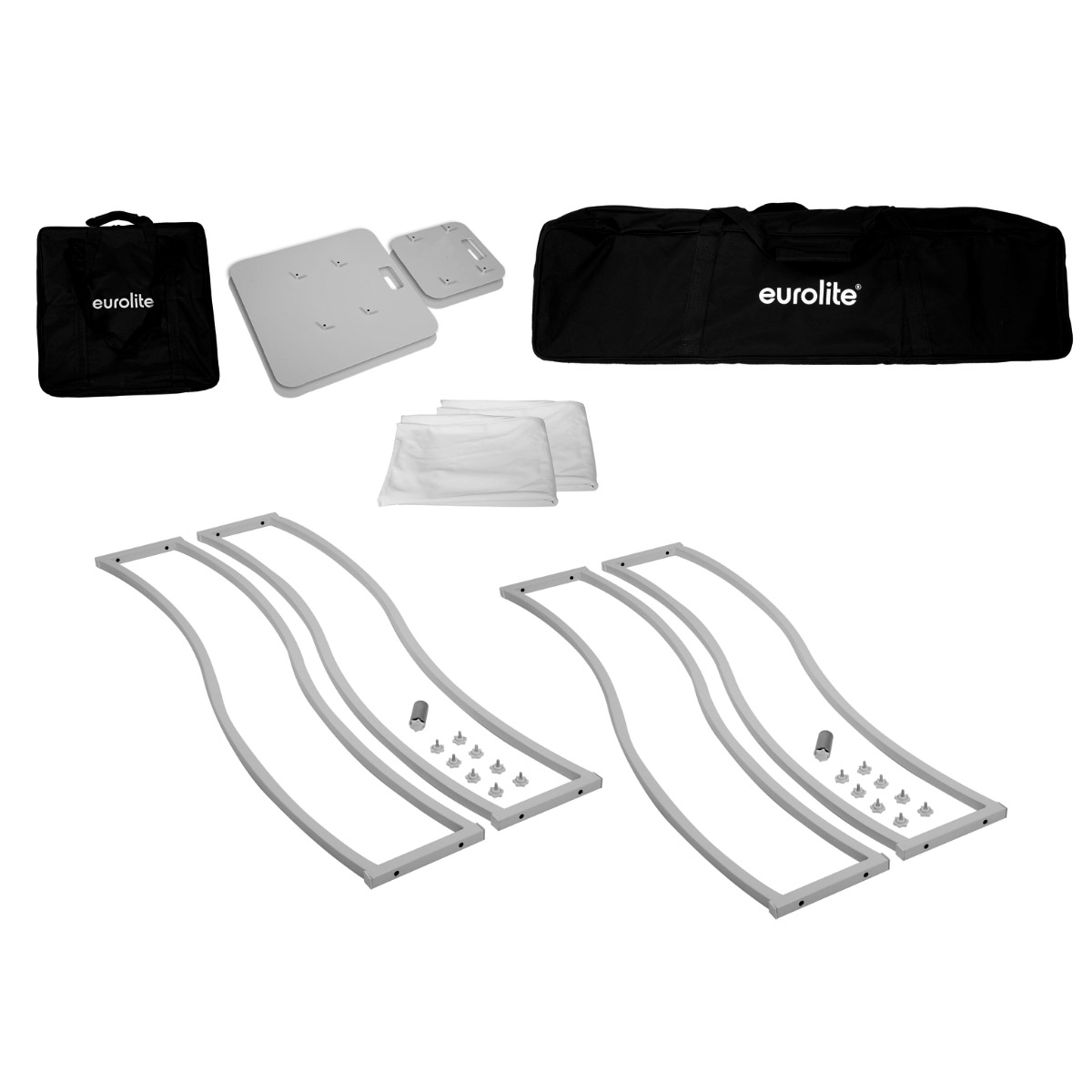 Ständersystem 2 Stück - für Spiegelkugeln, Lichteffekte, Deko oder Nebelmaschinen (150cm) - weiss Ständersystem 2 Stück - für Spiegelkugeln, Lichteffekte, Deko oder Nebelmaschinen (150cm) - weiss